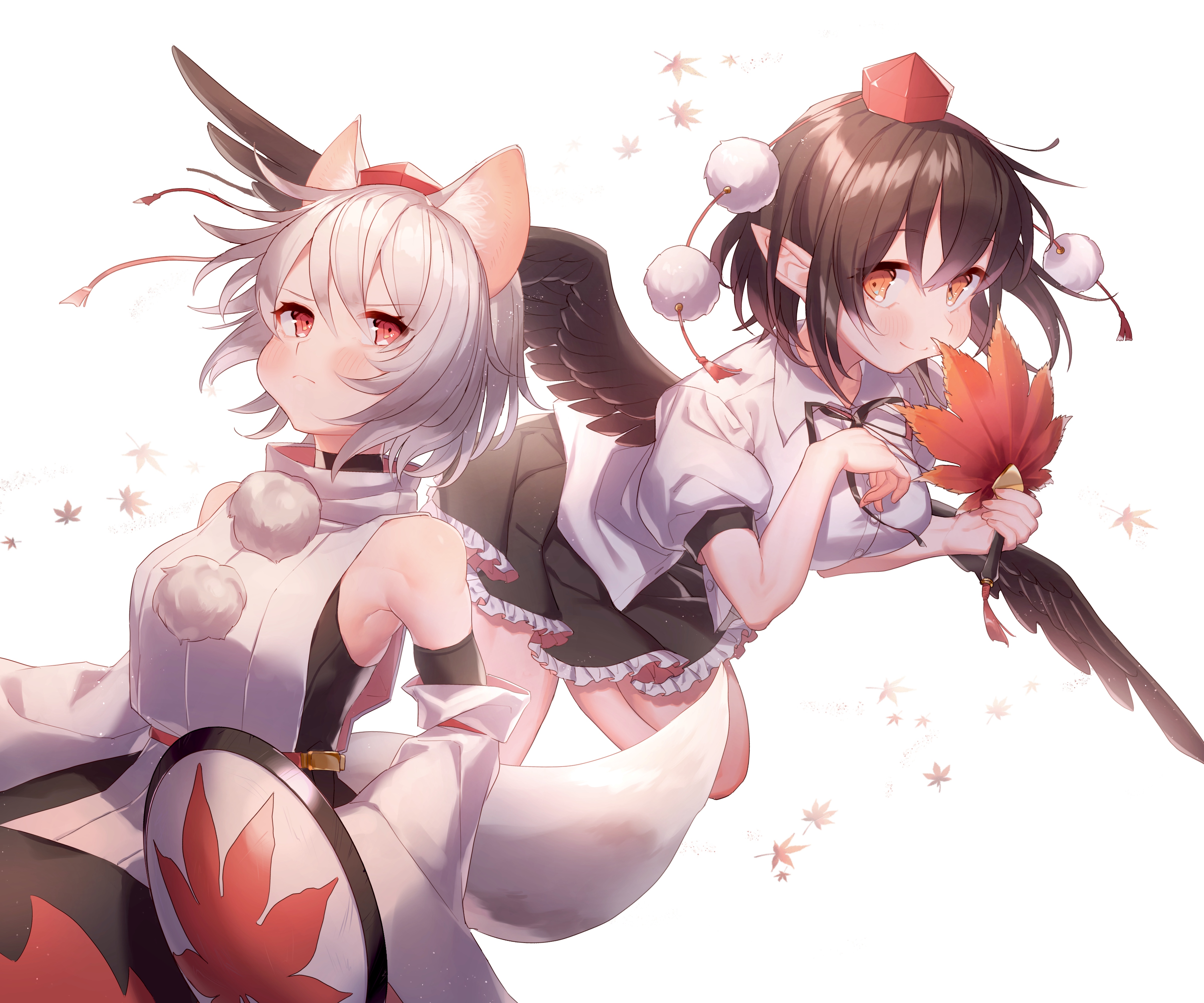 Momiji Inubashiri and Aya Shameimaru from Touhou HD Wallpaper