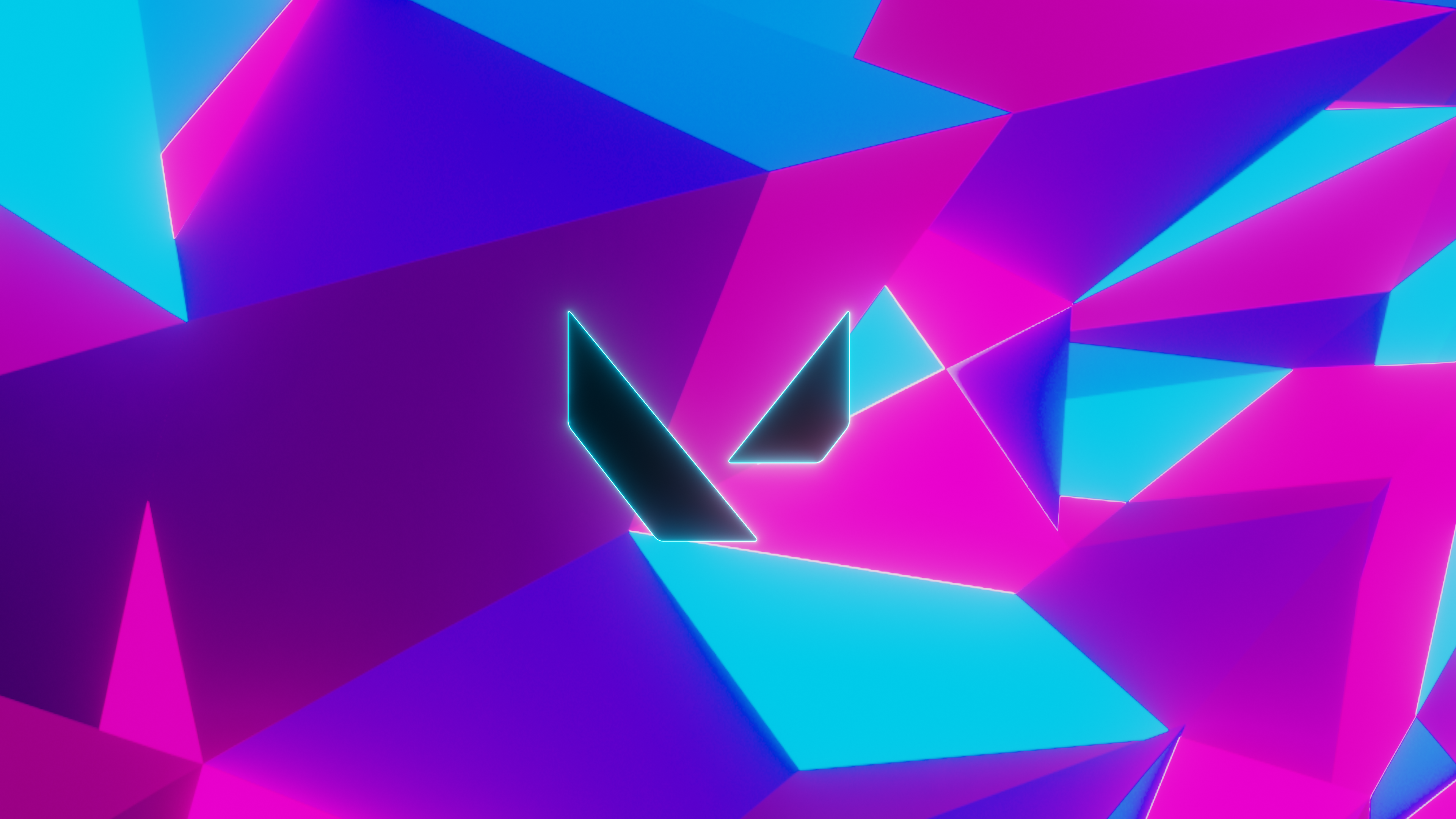 Valorant logo on abstract geometric background HD Wallpaper