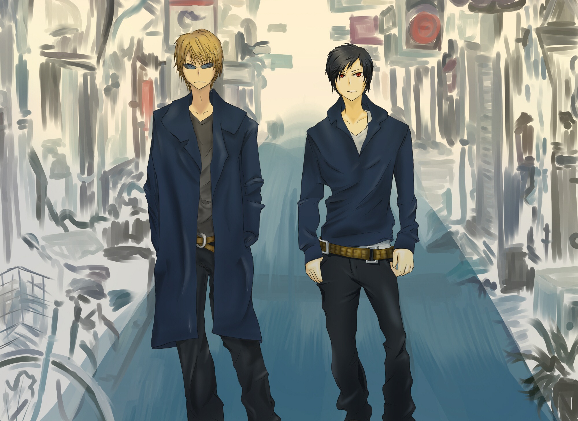 Izaya Orihara and Shizuo Heiwajima from Durarara!! HD Wallpaper