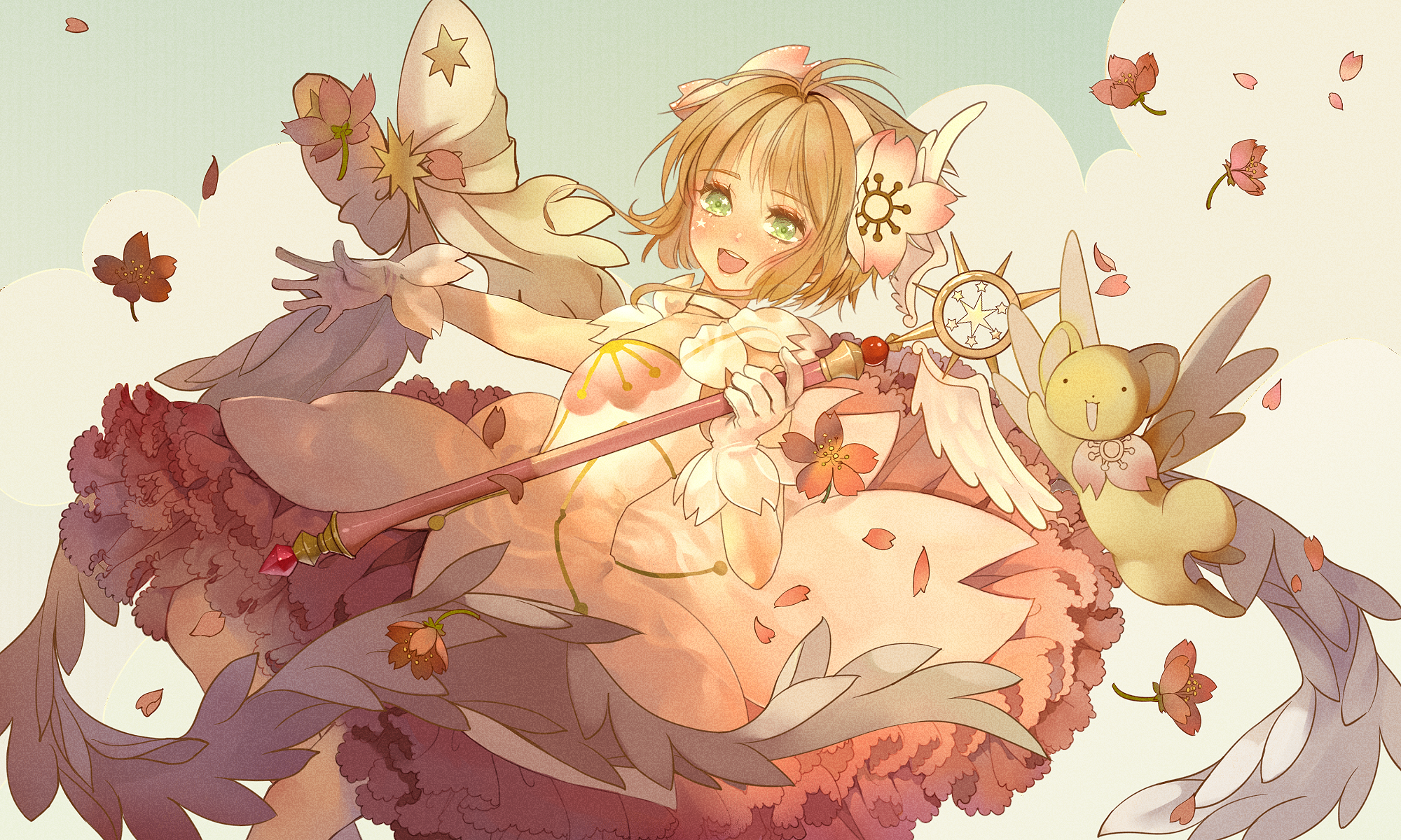Sakura Kinomoto and Keroberos from Cardcaptor Sakura HD Wallpaper