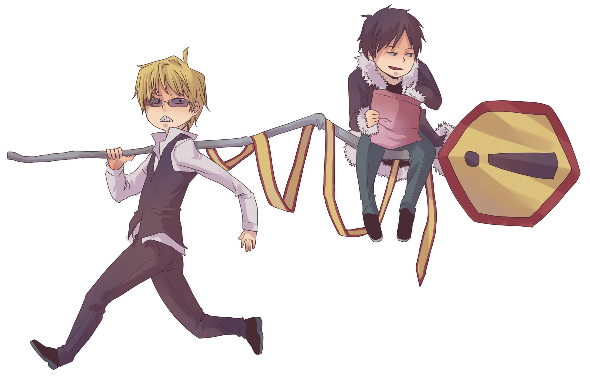 Izaya Orihara and Shizuo Heiwajima from Durarara!! HD Wallpaper