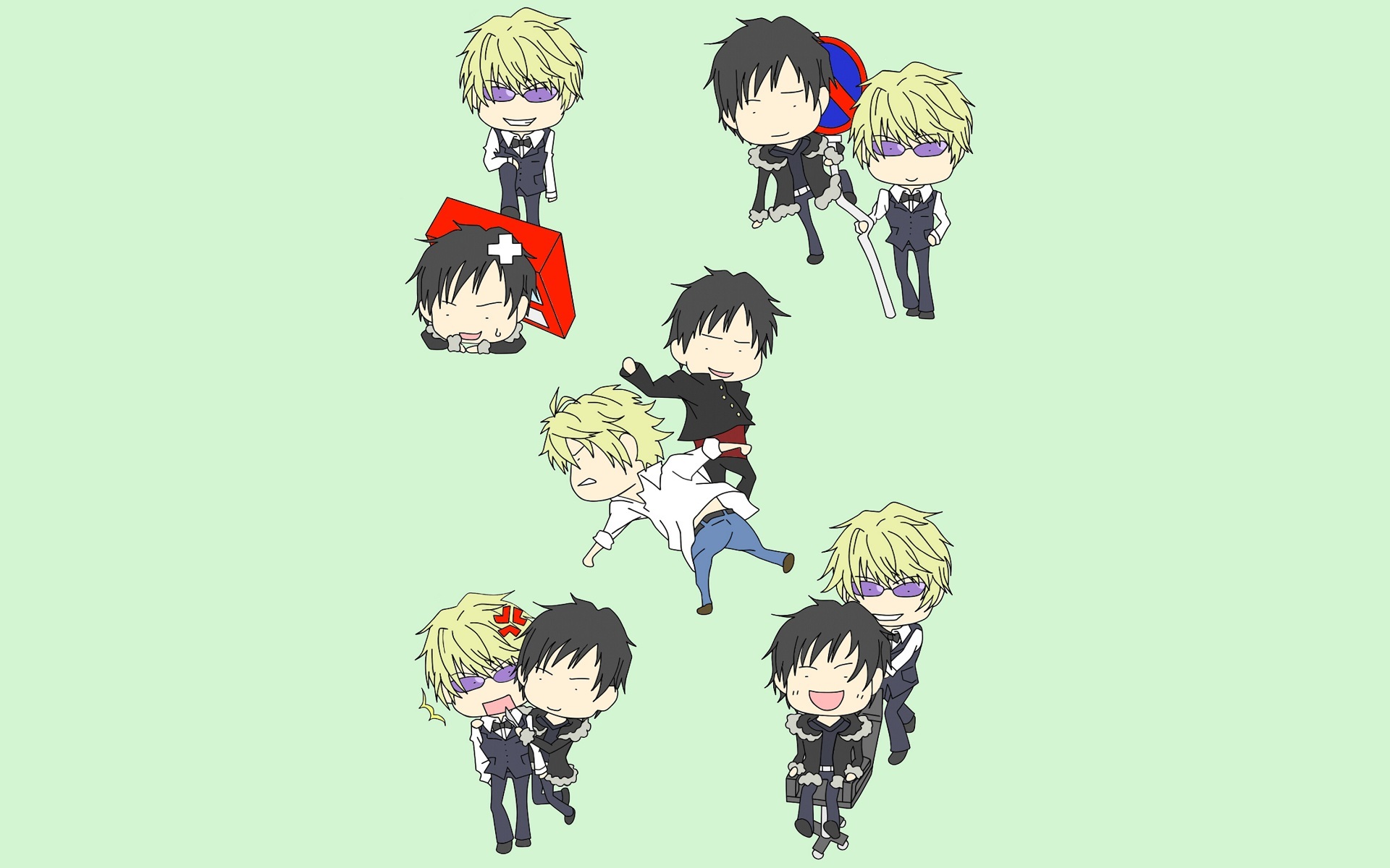 Izaya Orihara and Shizuo Heiwajima from Durarara!! HD Wallpaper
