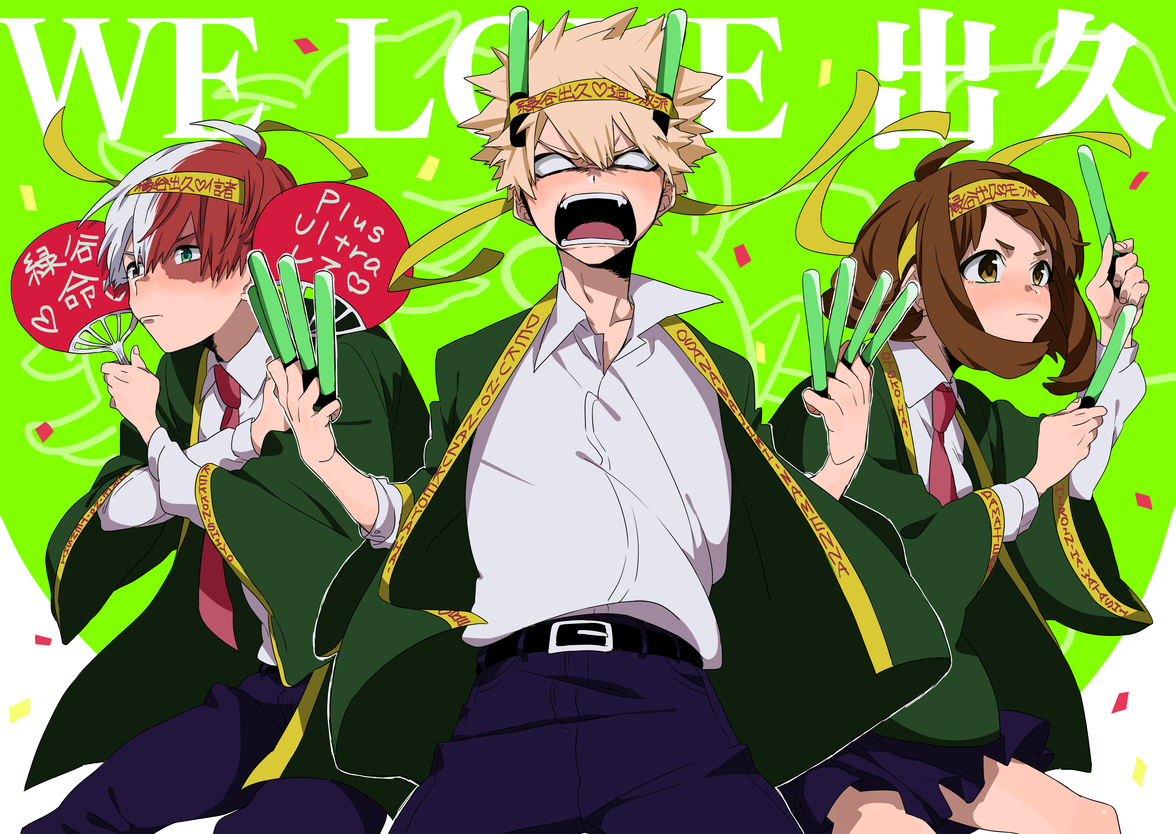 My Hero Academia 4K: Shoto Todoroki, Katsuki Bakugou, Ochaco Uraraka HD Wallpaper