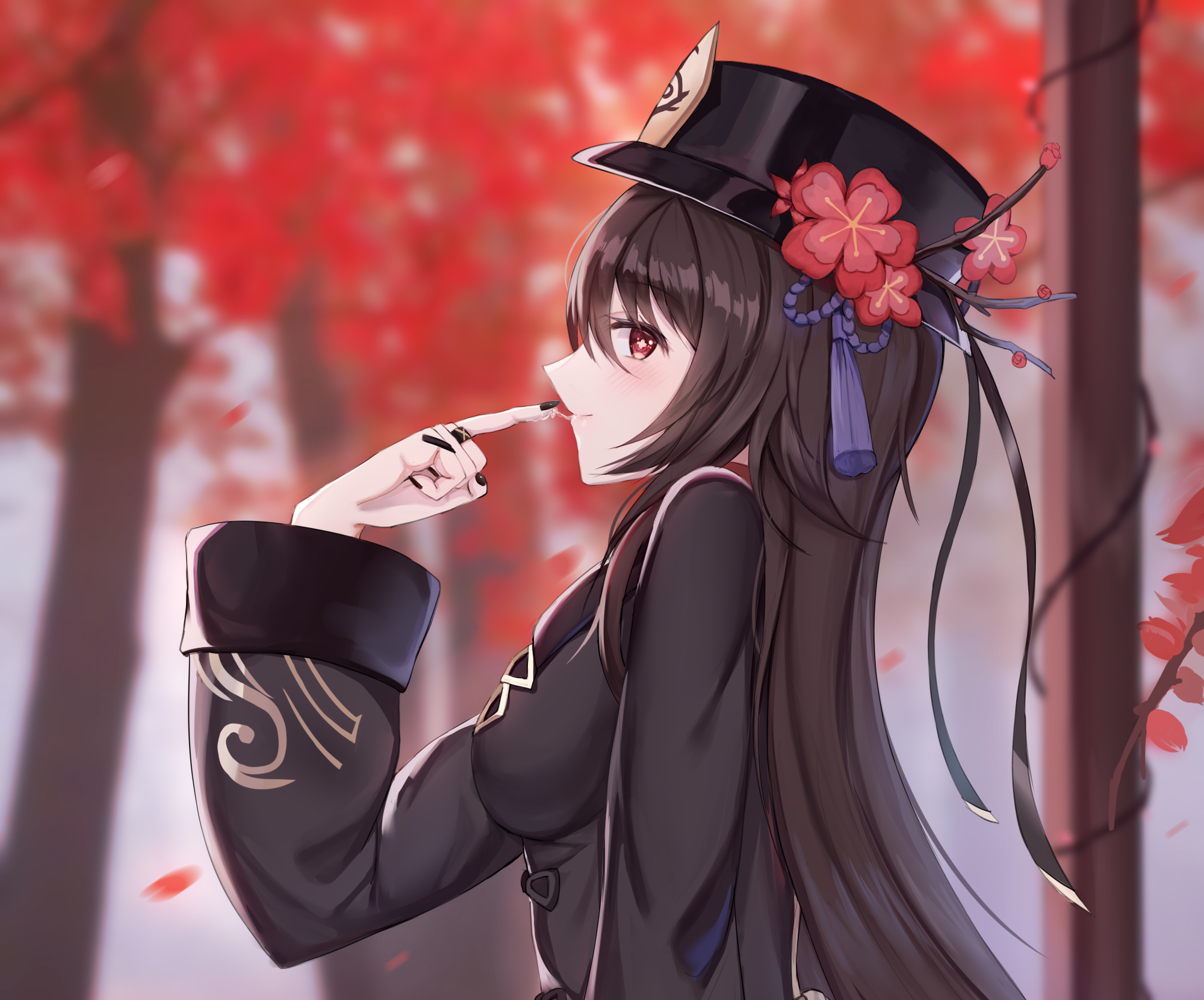 Hu Tao from Genshin Impact HD Wallpaper