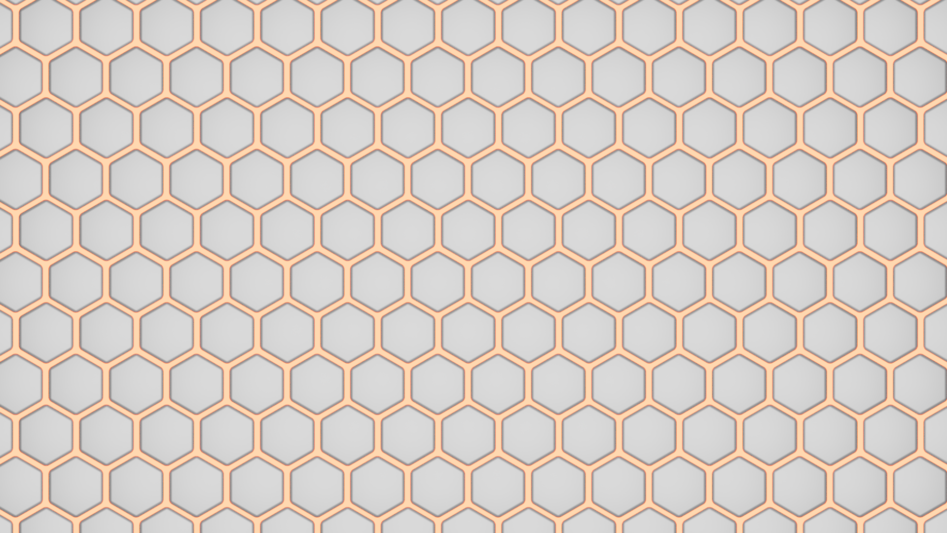 Gray and Orange Hexagonal Pattern HD Wallpaper