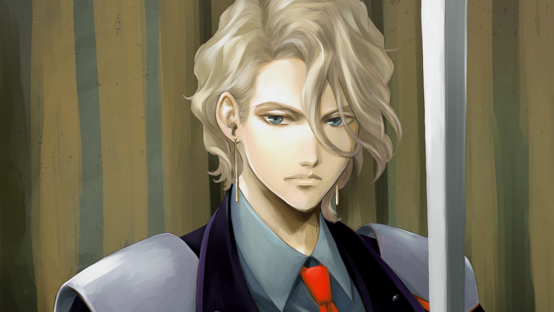 Blonde man with sword HD Wallpaper