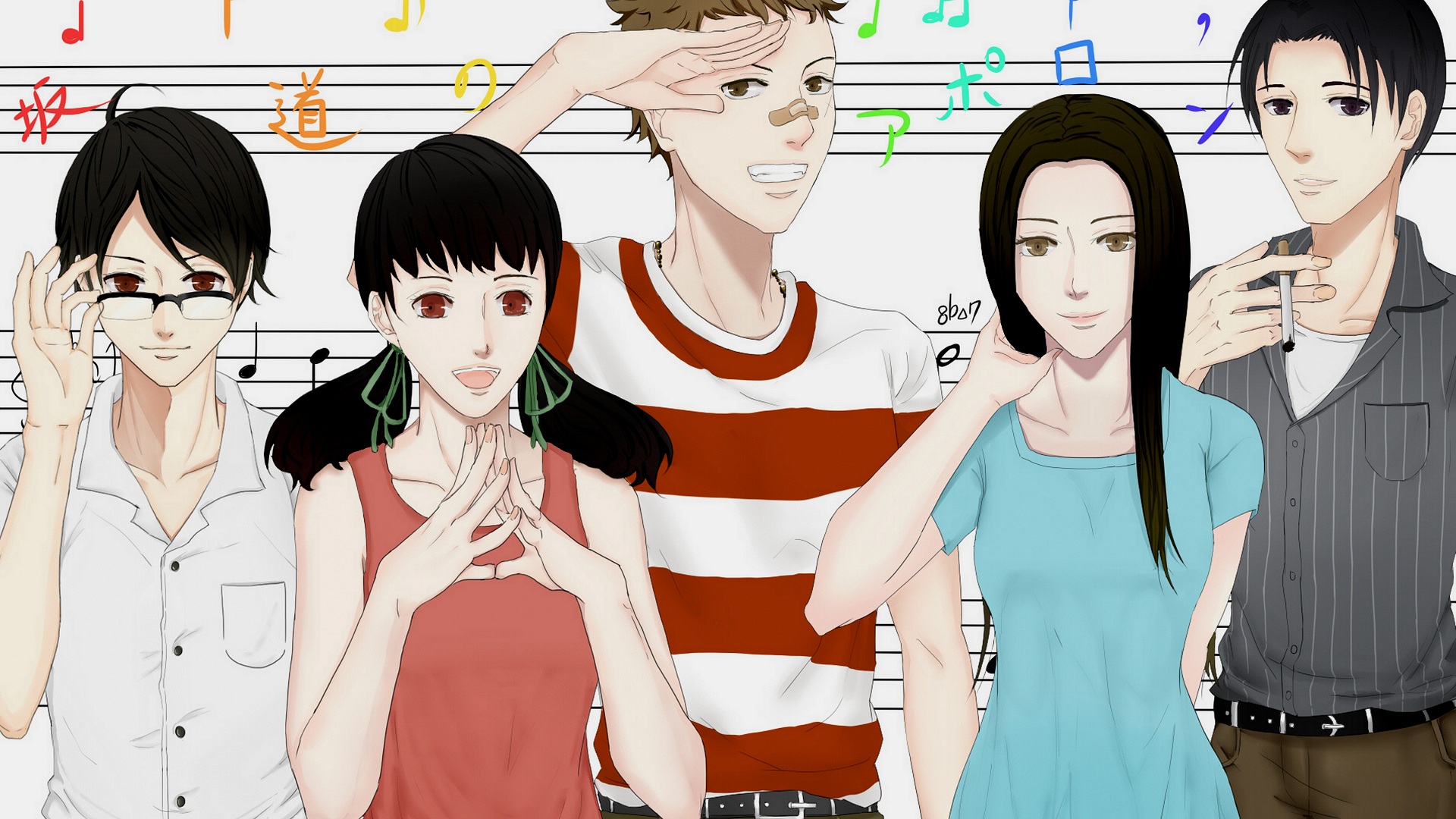 Characters from Kids on the Slope HD Wallpaper