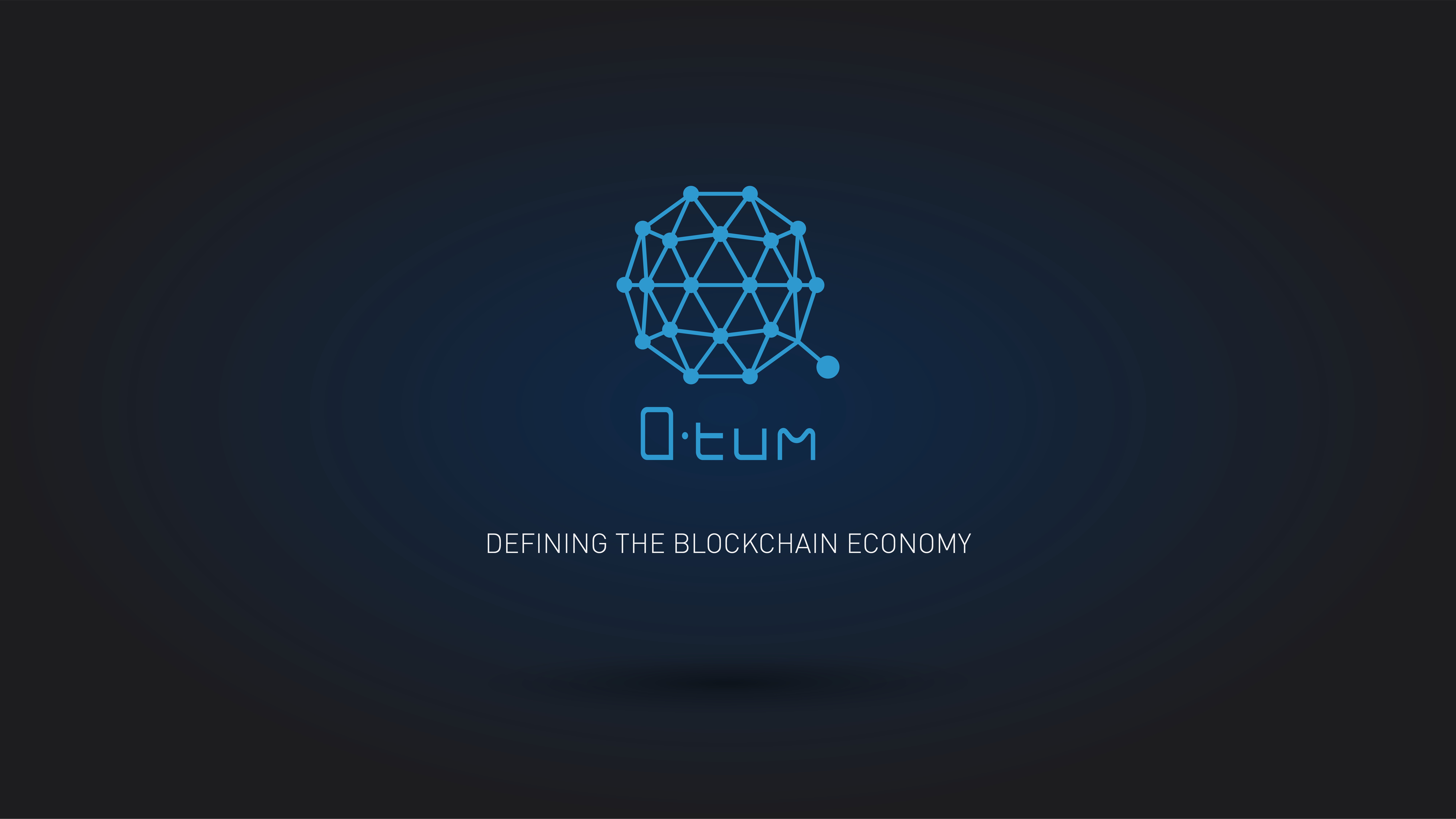 Qtum logo defining the blockchain economy HD Wallpaper