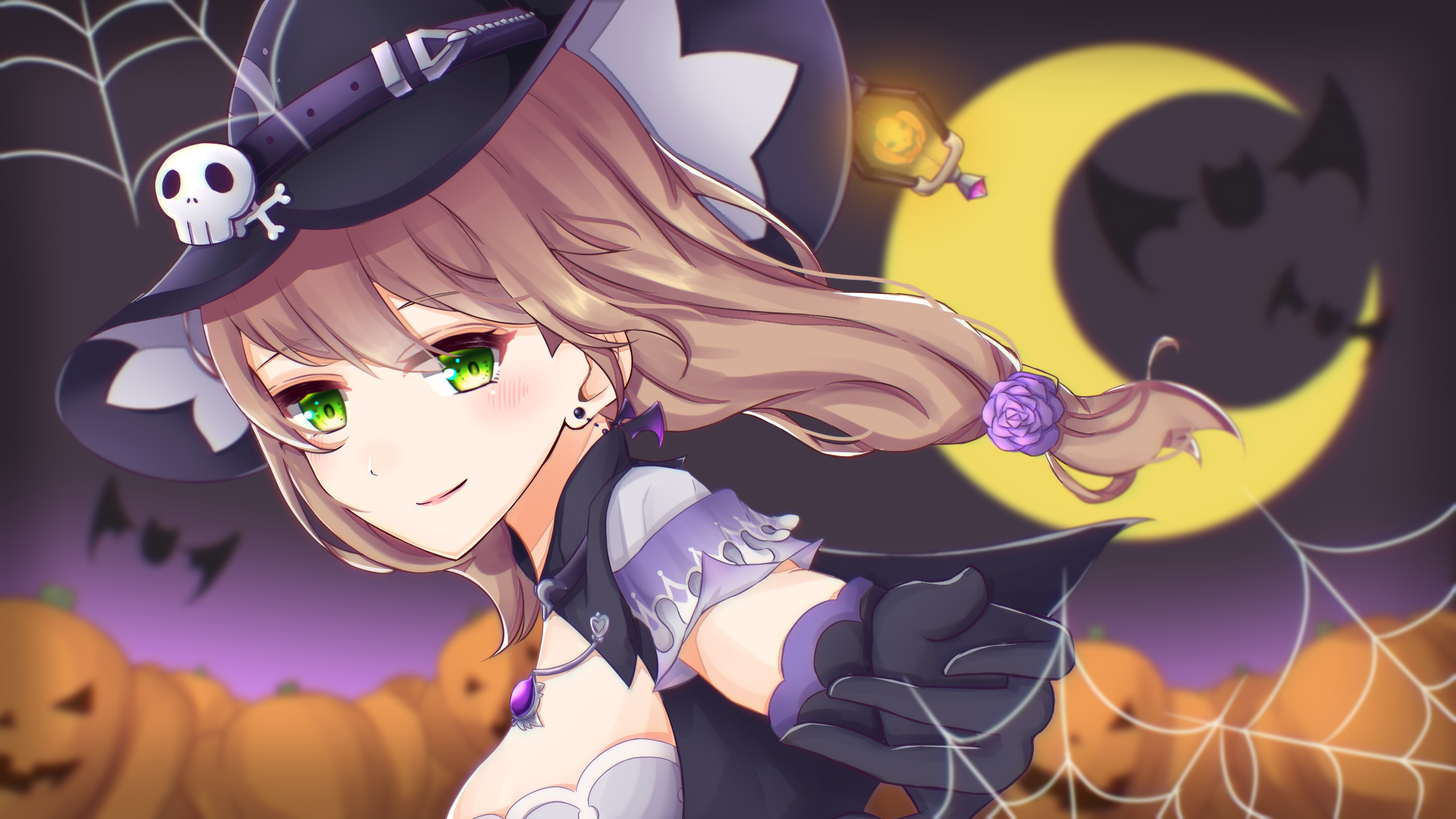Lisa from Genshin Impact in Halloween costume HD Wallpaper