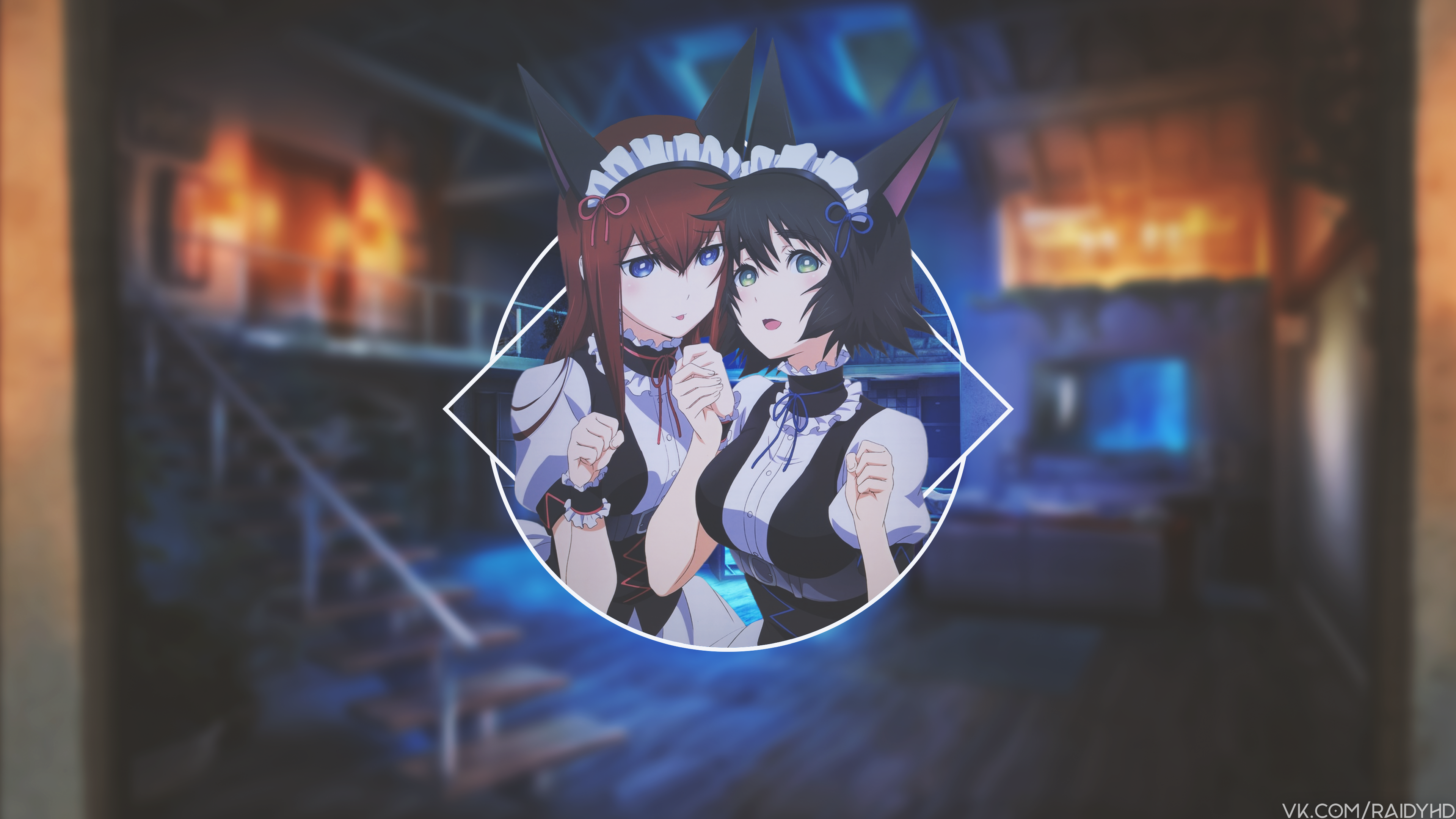 Kurisu Makise and Mayuri Shiina from Steins;Gate HD Wallpaper