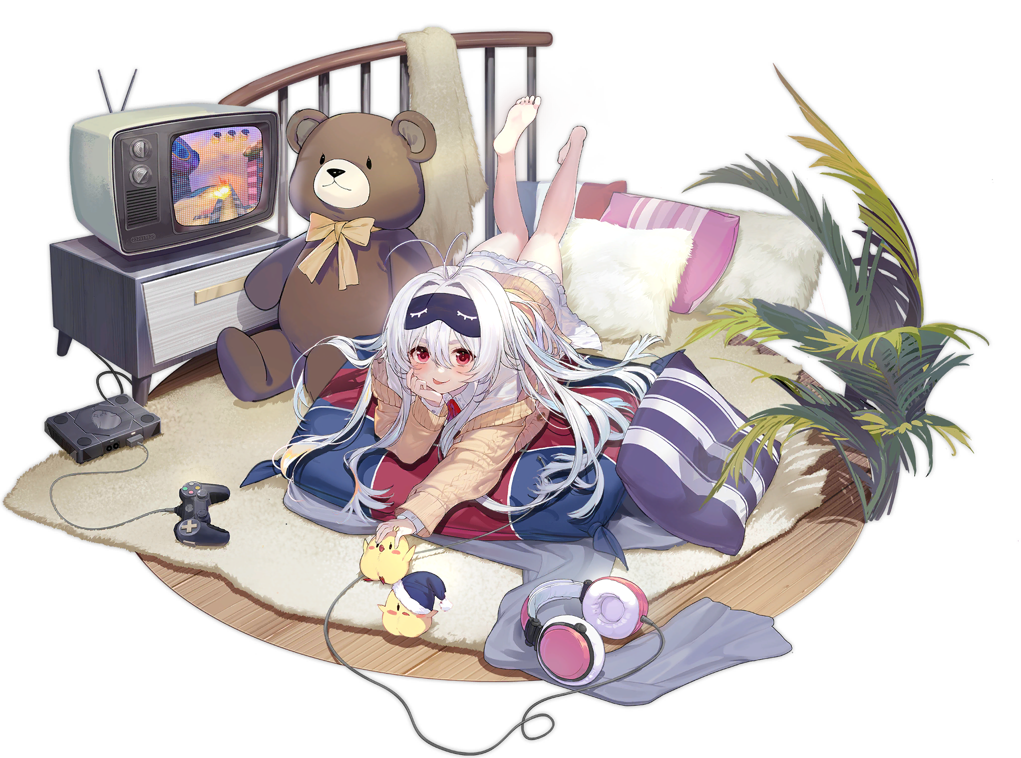 Stremitelny from Azur Lane playing video games HD Wallpaper