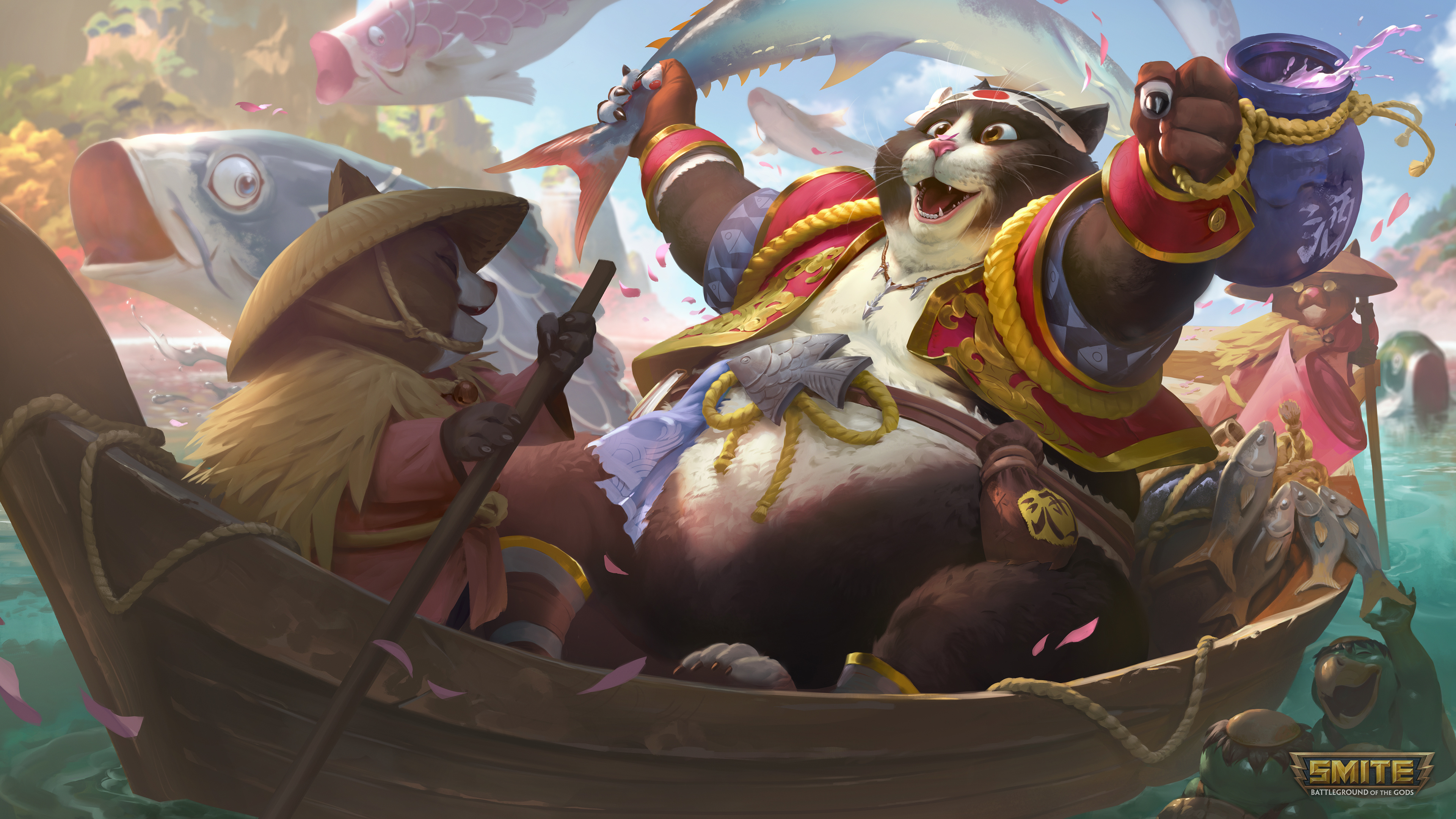Sushi Neko Bacchus from Smite HD Wallpaper