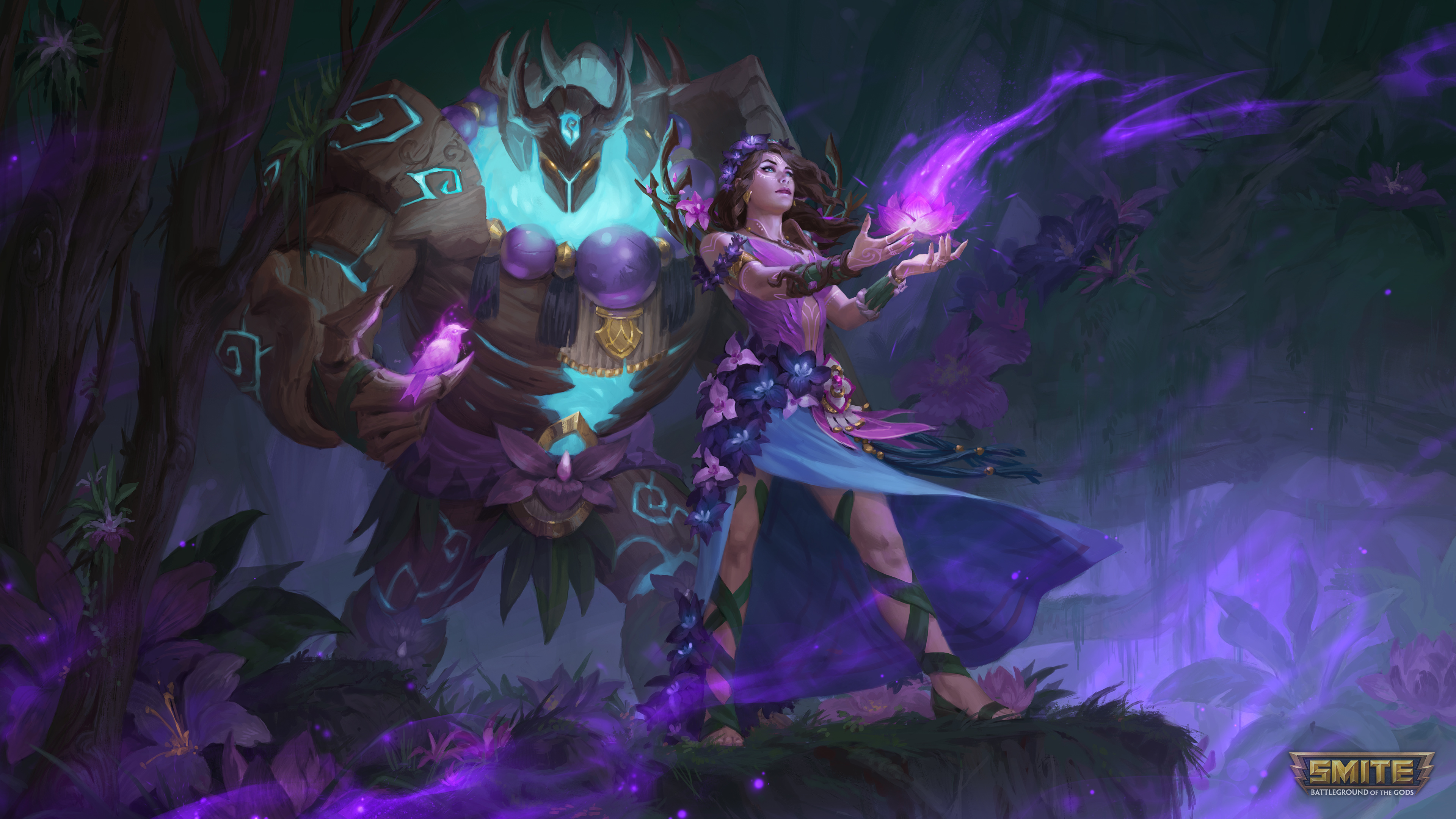 Lilac Bloom Hera from Smite HD Wallpaper