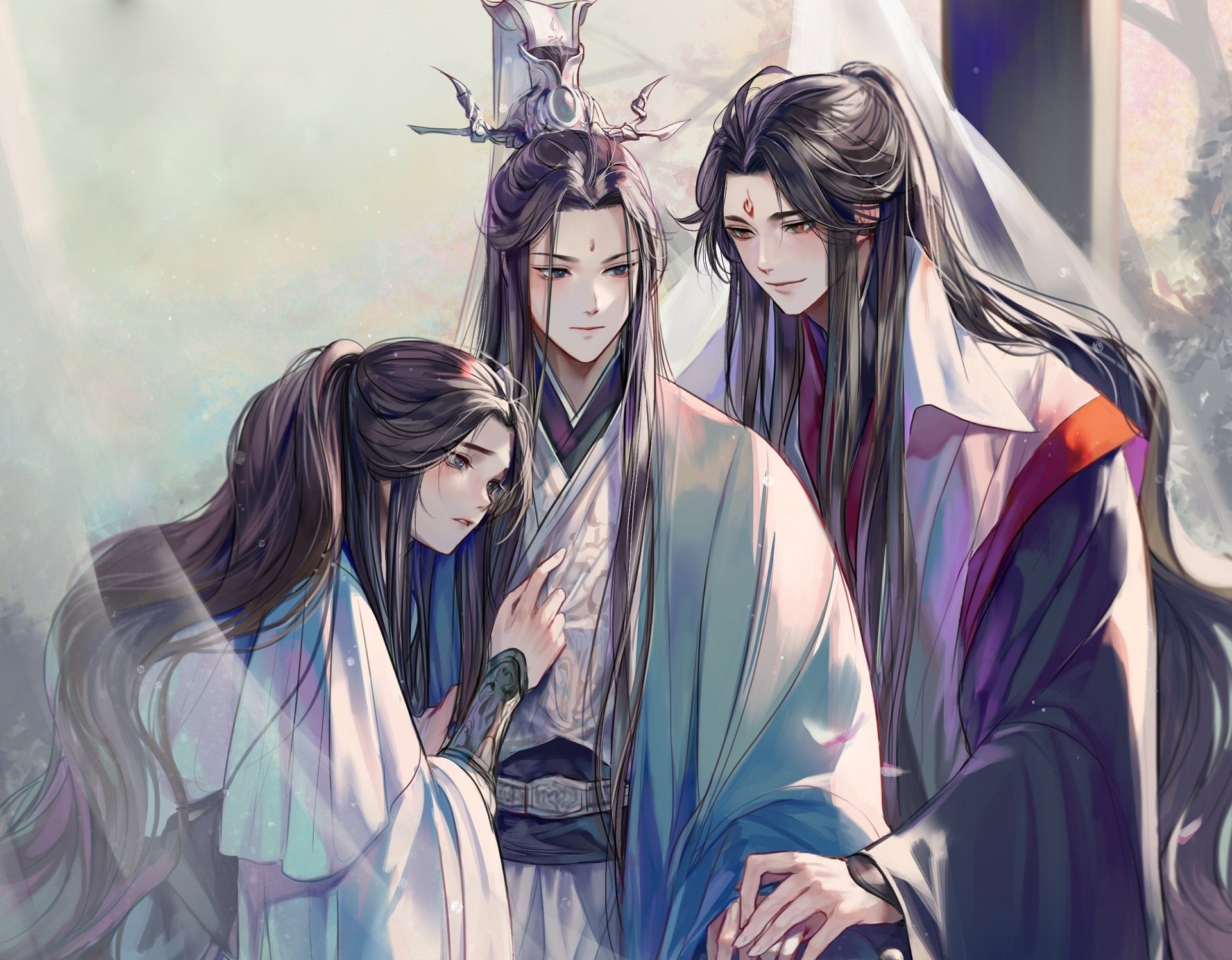 Shen Qingqiu and Luo Binghe from Scum Villains Self-Saving System HD Wallpaper