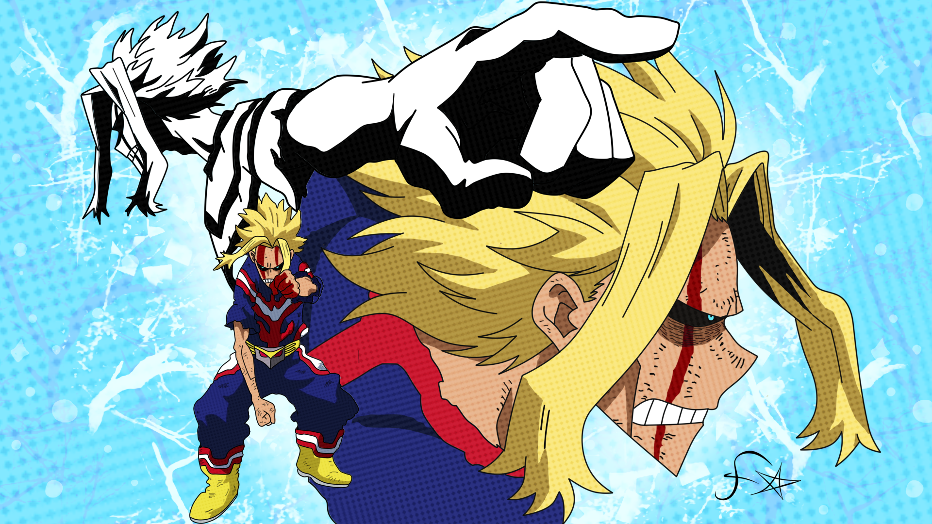 All Might from My Hero Academia HD Wallpaper