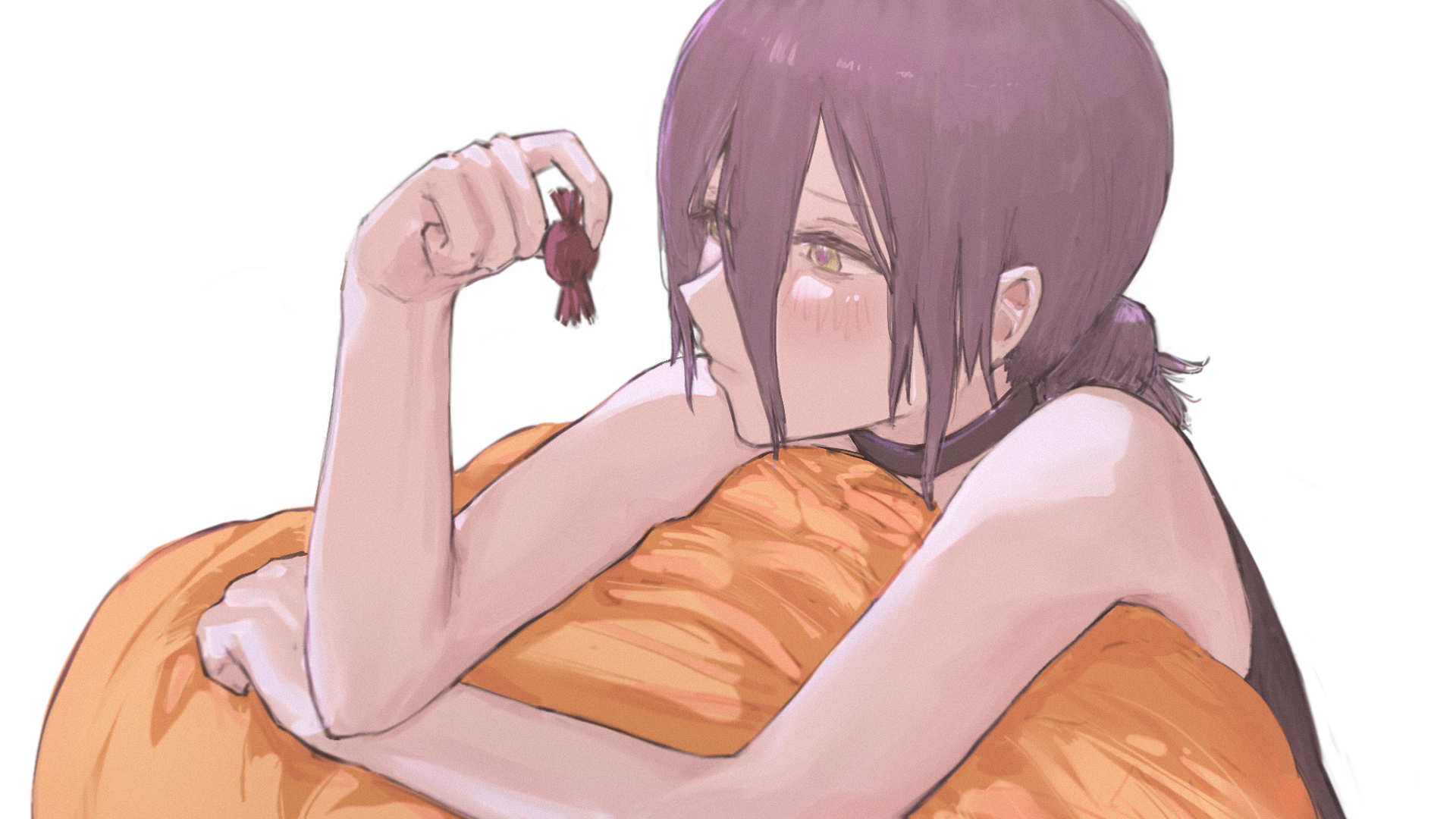Reze from Chainsaw Man holding candy HD Wallpaper