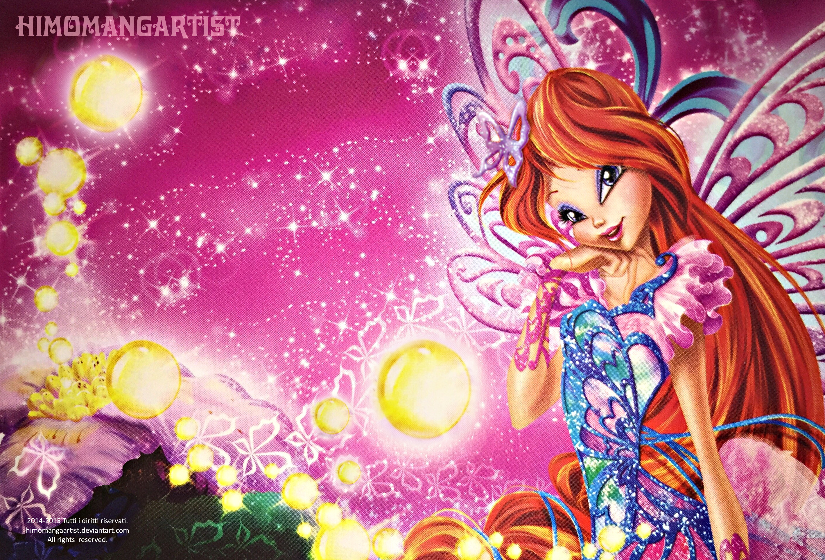 Bloom from Winx Club with Pink Sparkles HD Wallpaper
