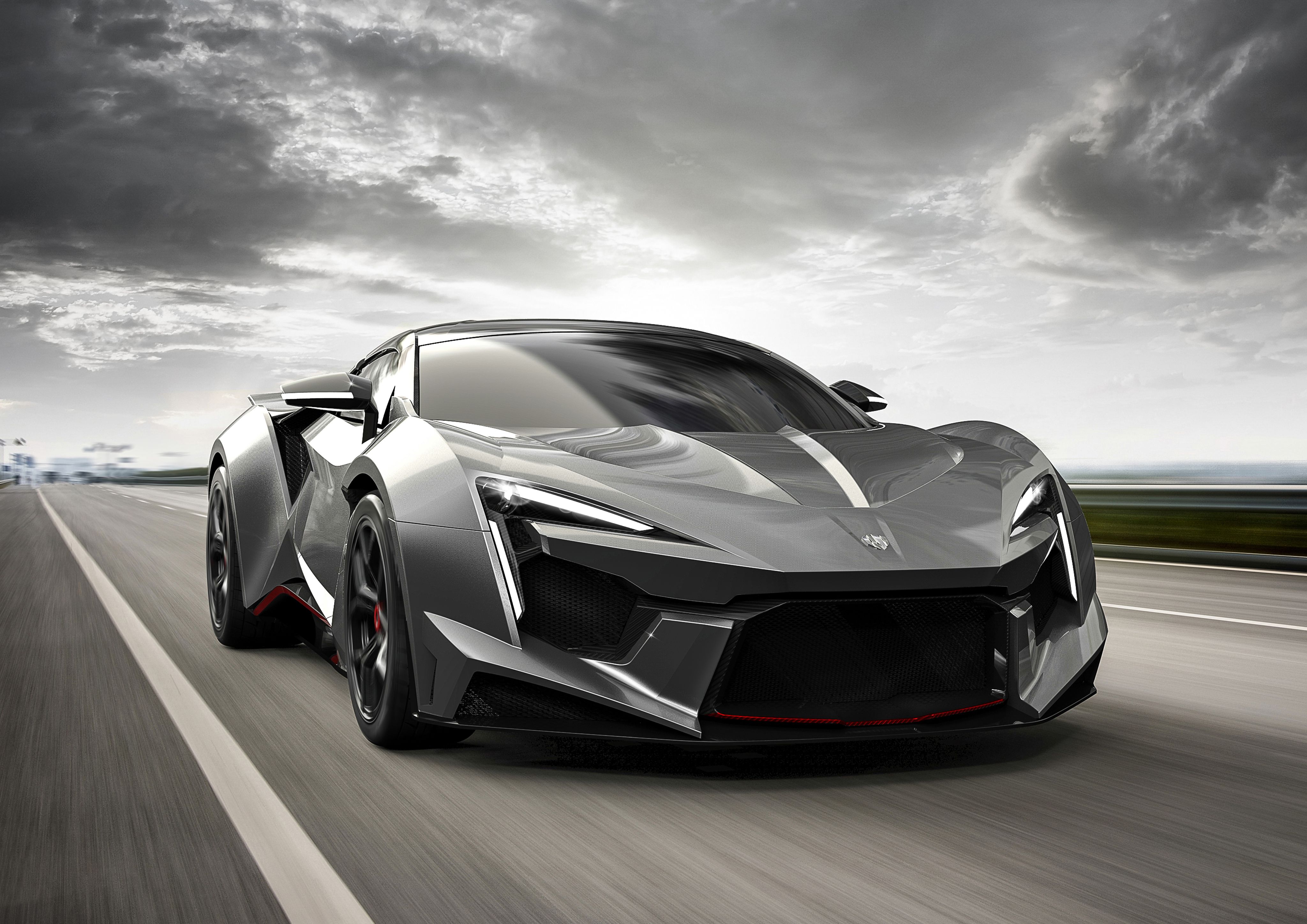 Silver Fenyr SuperSport sportscar on a road HD Wallpaper