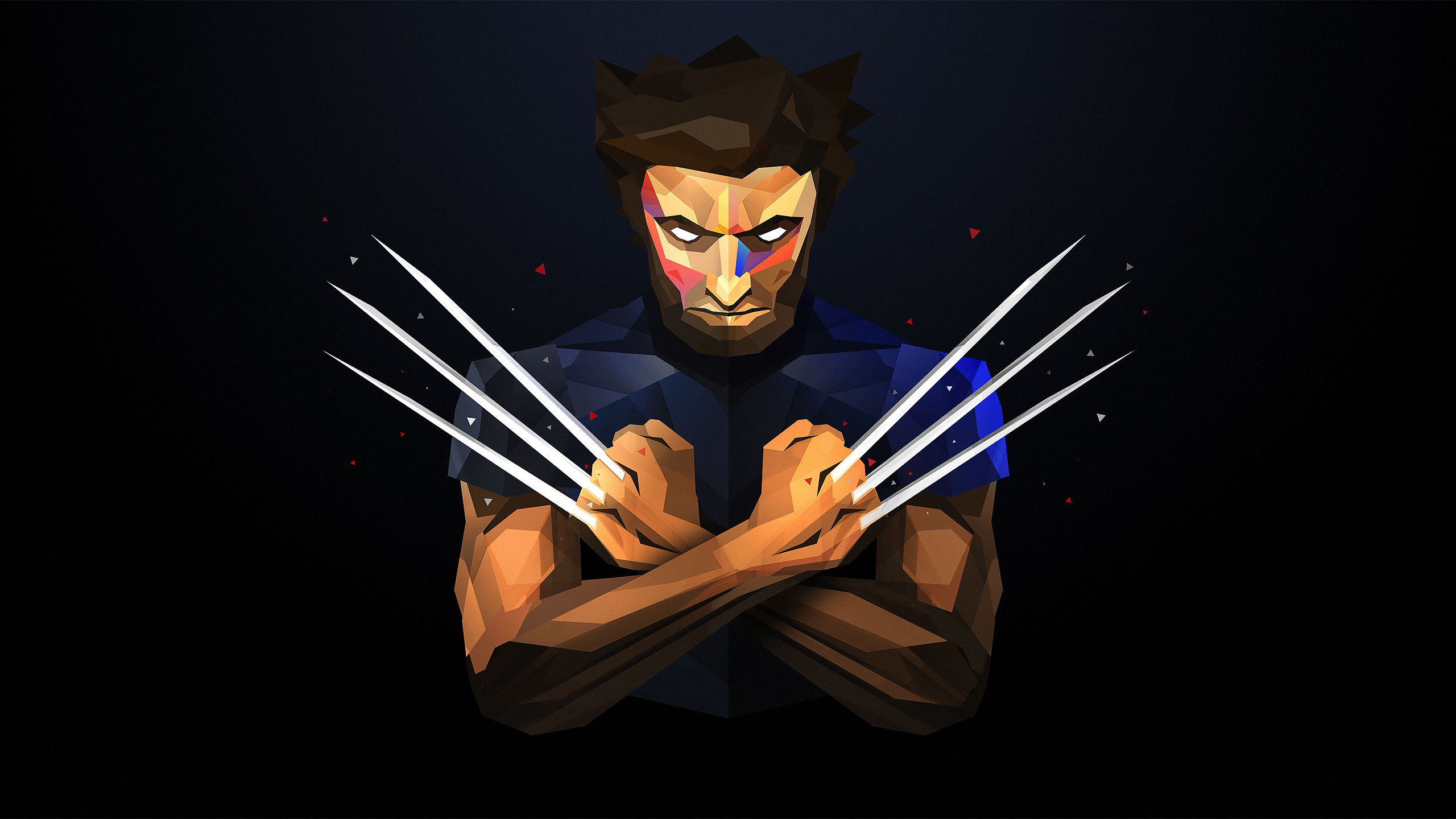 Wolverine from X-Men Low Poly Art HD Wallpaper