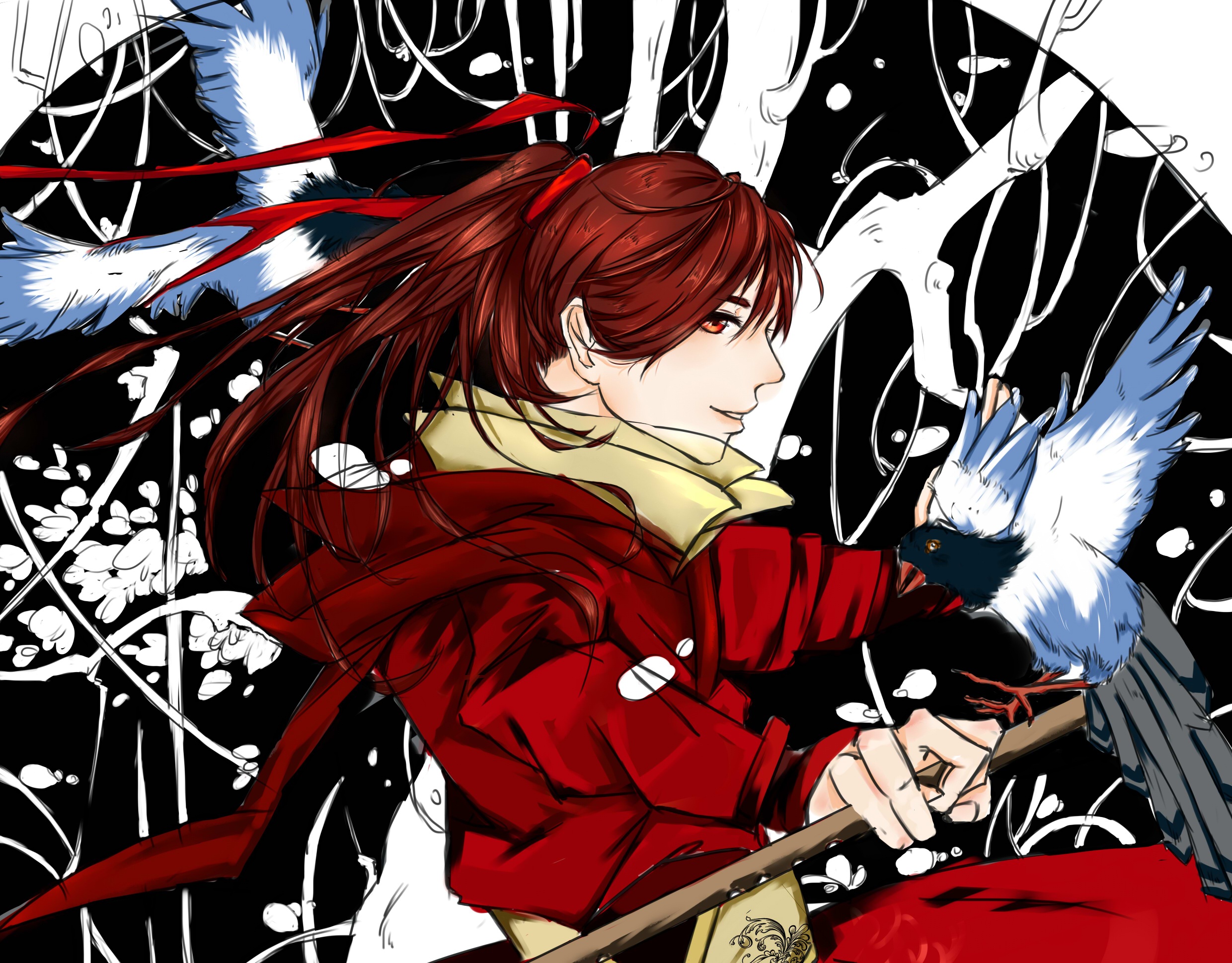 Wei Wuxian from Mo Dao Zu Shi with birds HD Wallpaper