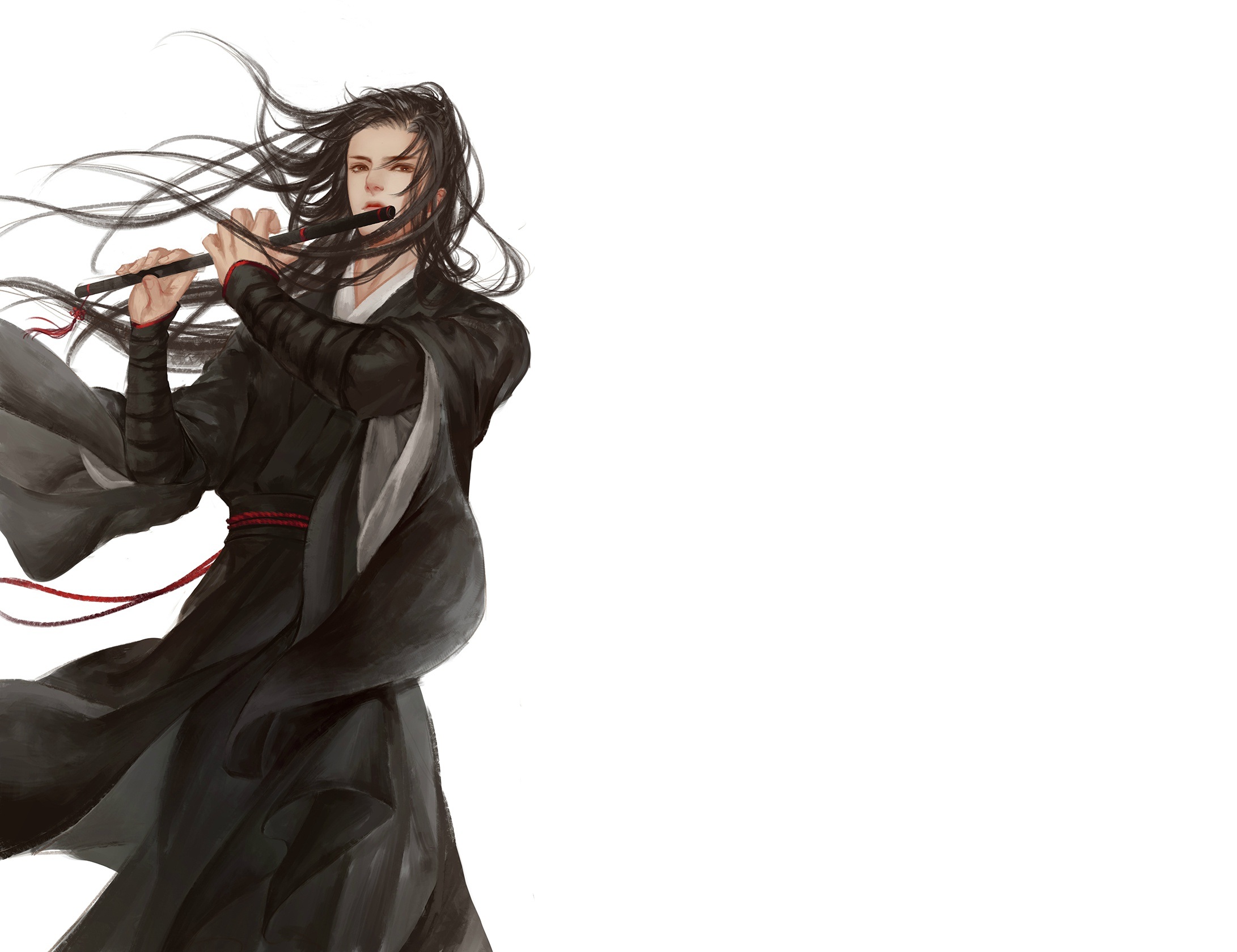 Wei Wuxian from Mo Dao Zu Shi playing flute HD Wallpaper