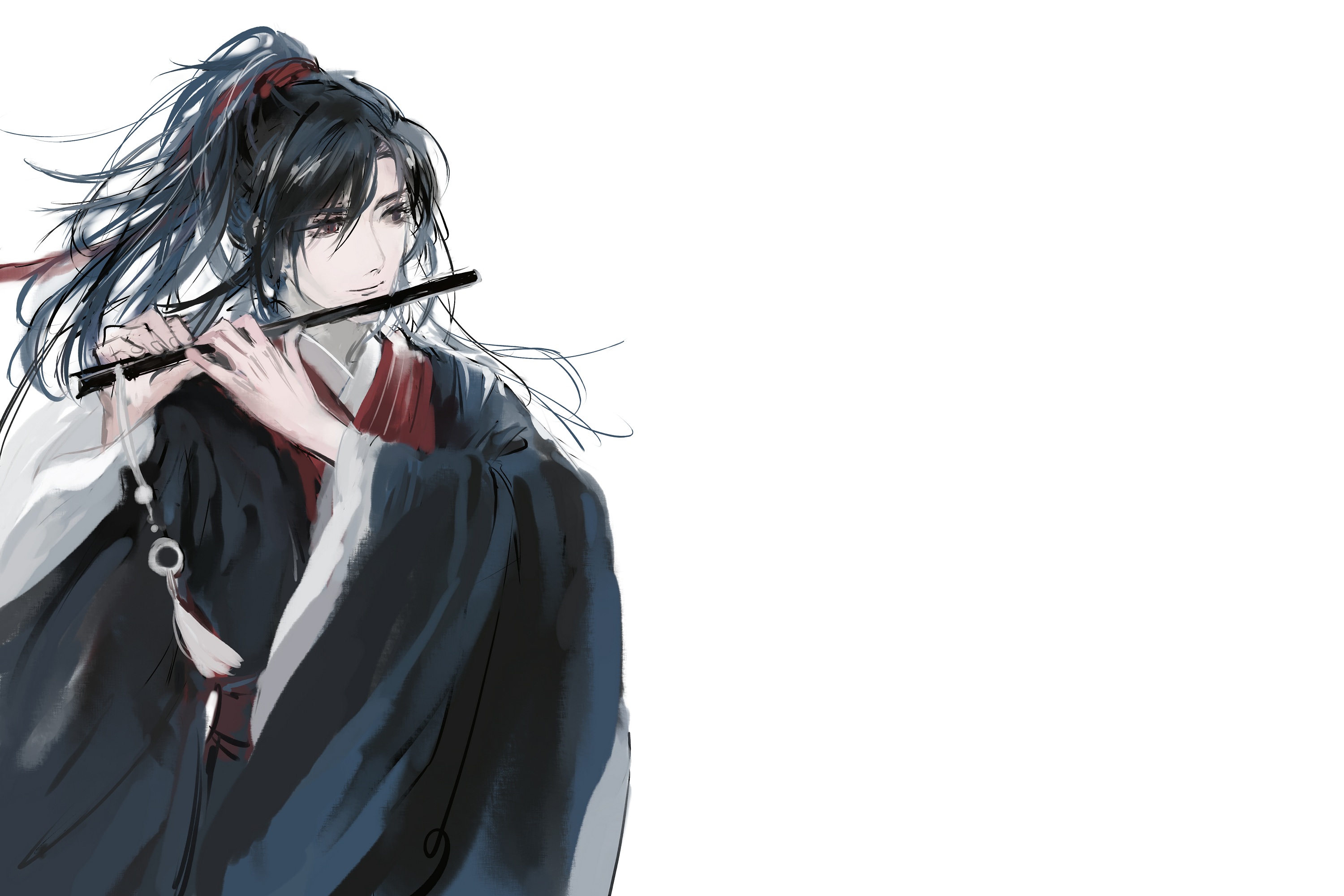 Wei Wuxian from Mo Dao Zu Shi playing flute HD Wallpaper