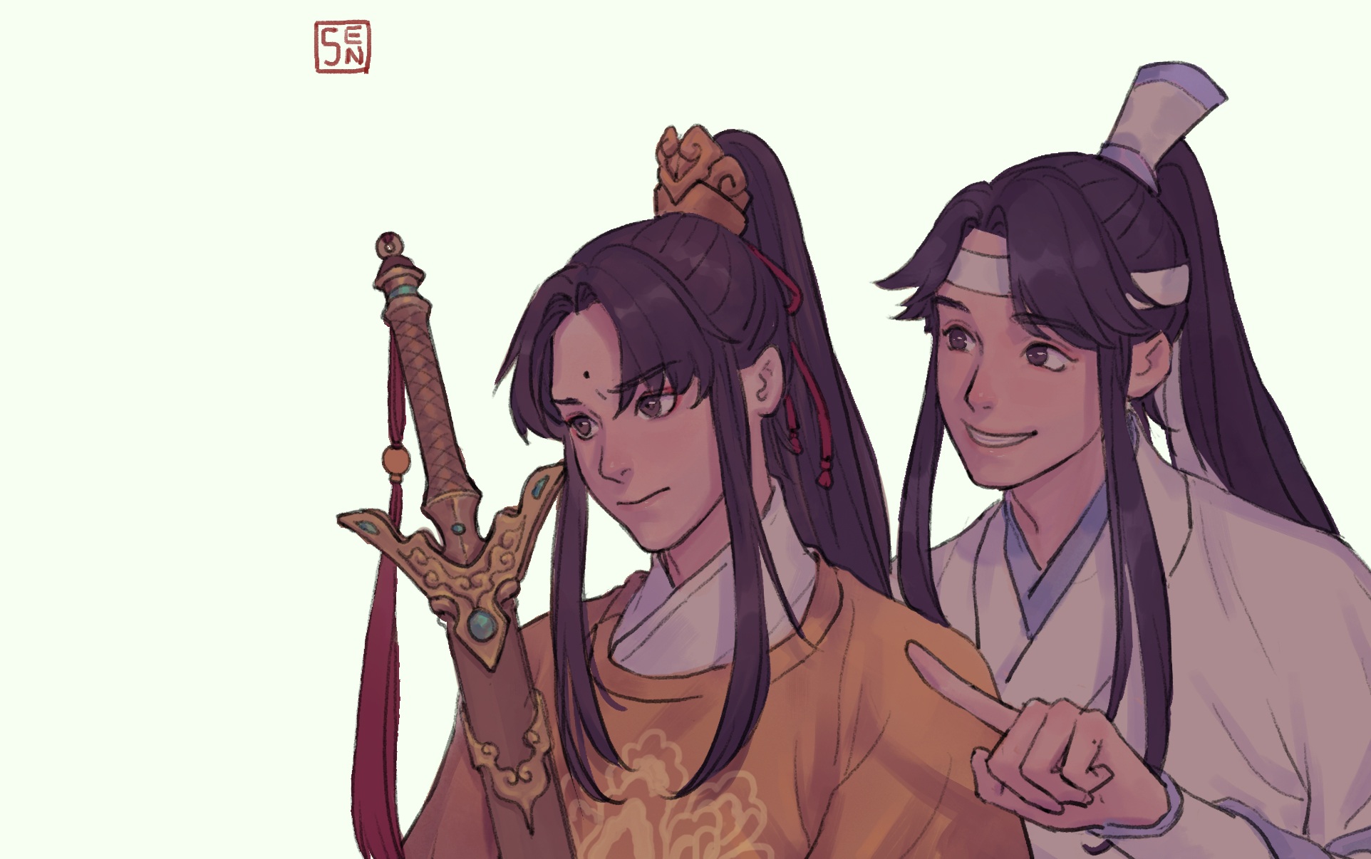 Jin Ling and Lan Sizhui from Mo Dao Zu Shi HD Wallpaper