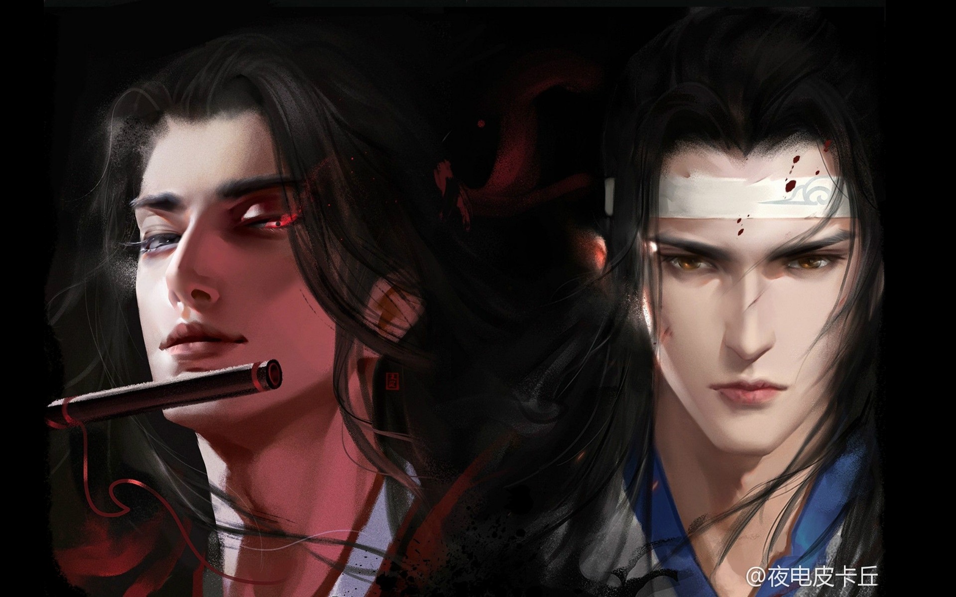 Wei Wuxian and Lan Wangji Portrait Art HD Wallpaper