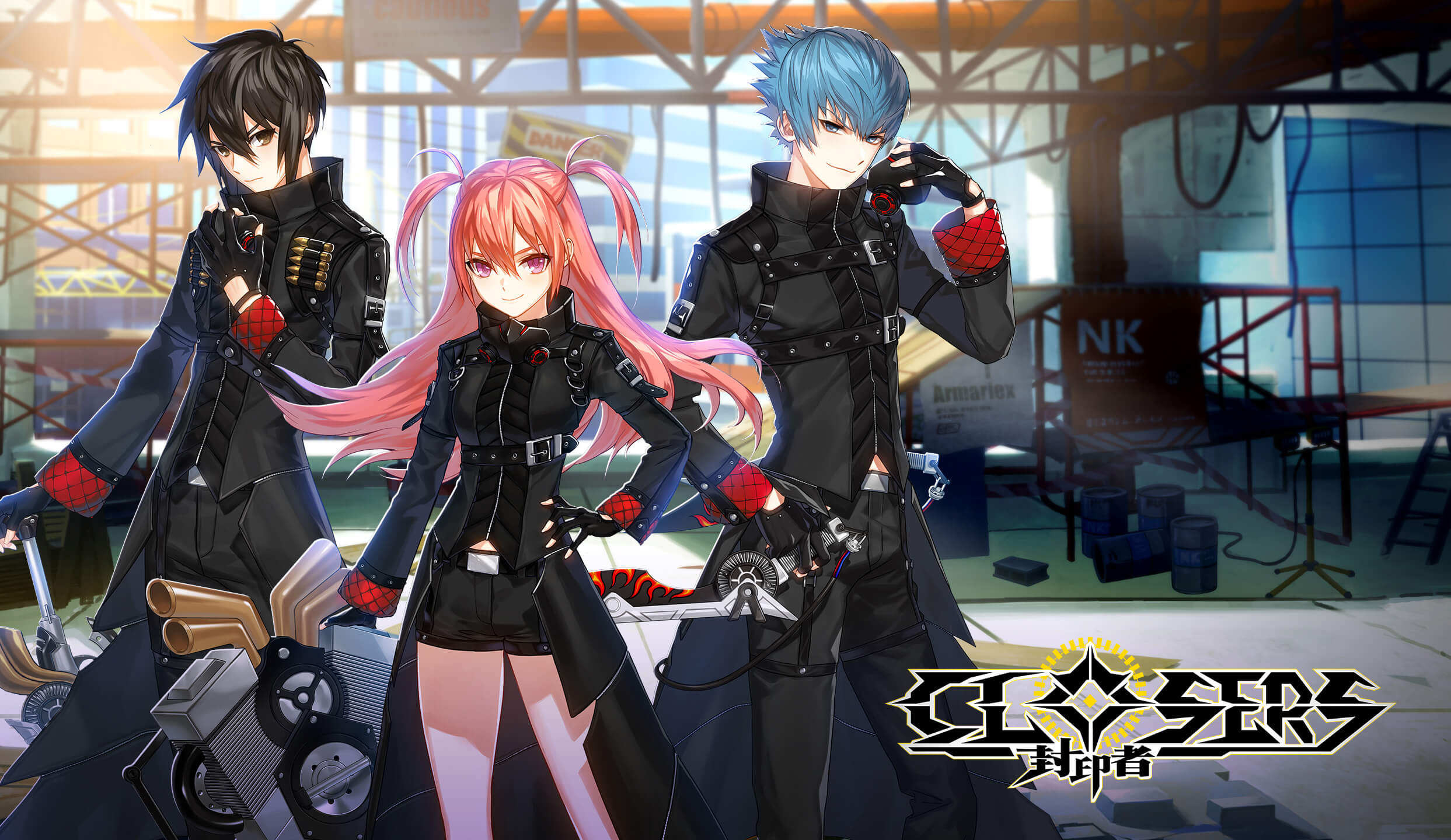 Closers characters in a factory setting HD Wallpaper