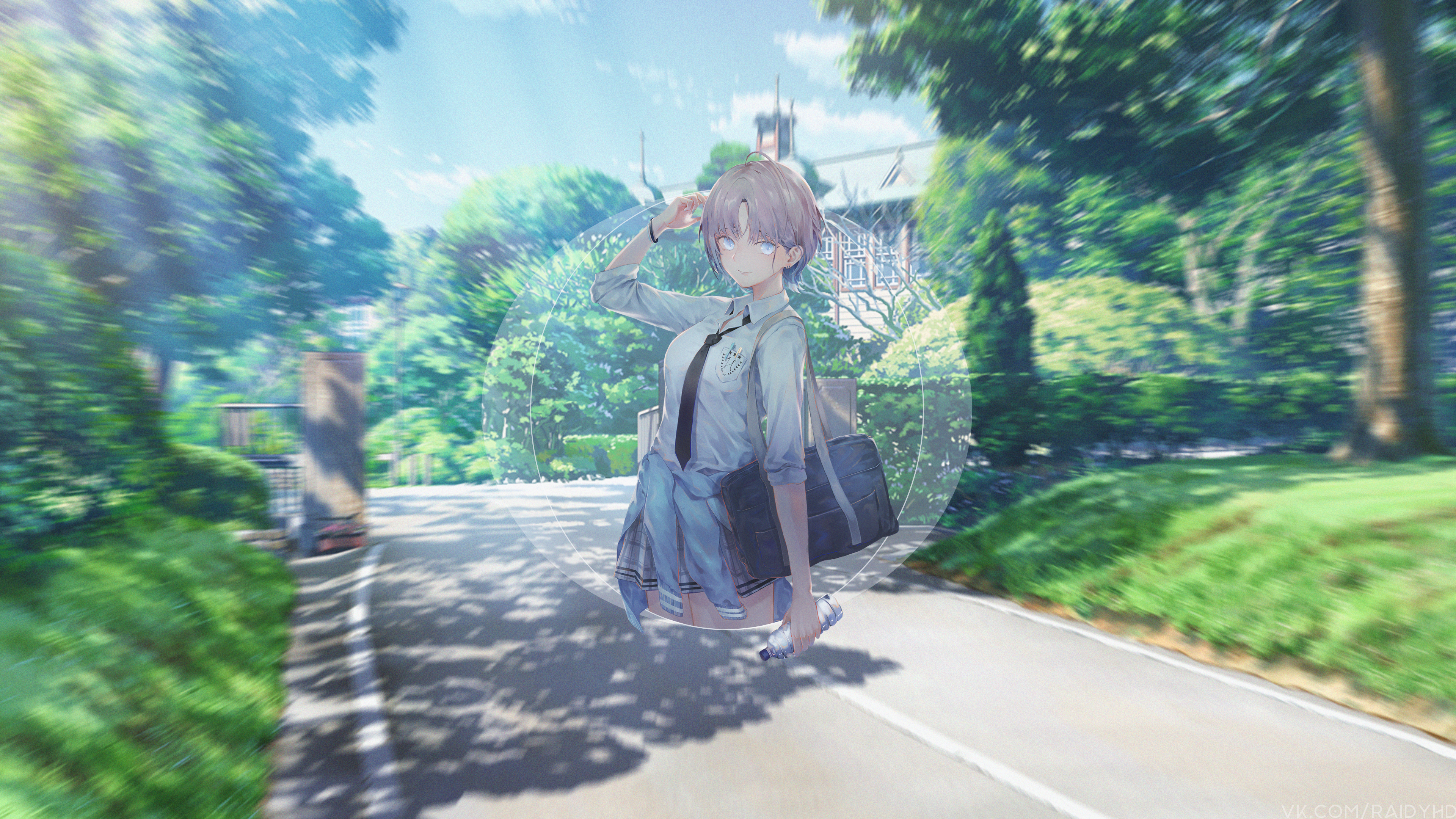 Girl in School Uniform 4K HD Wallpaper