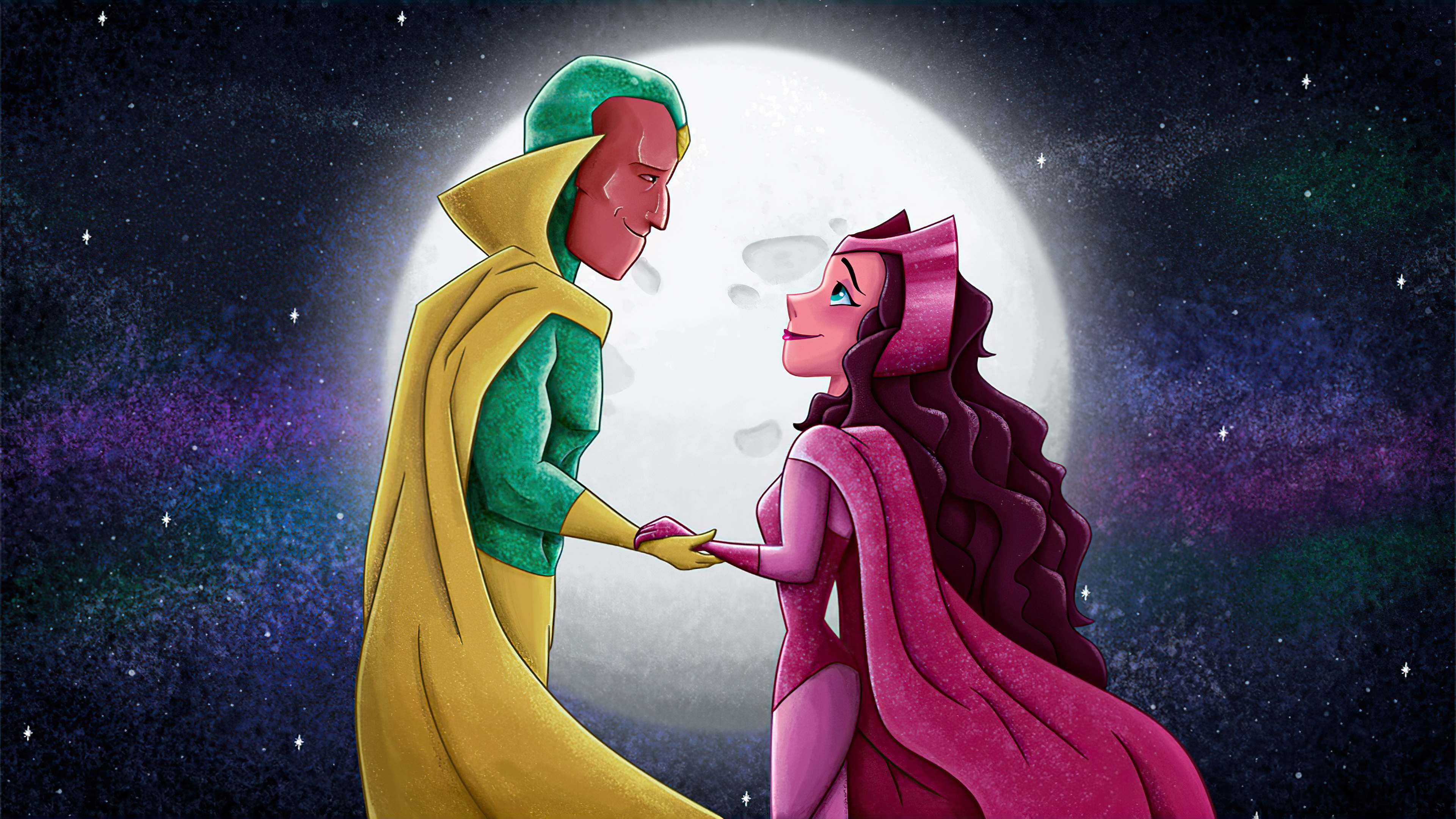 Scarlet Witch and Vision from Marvel Comics HD Wallpaper