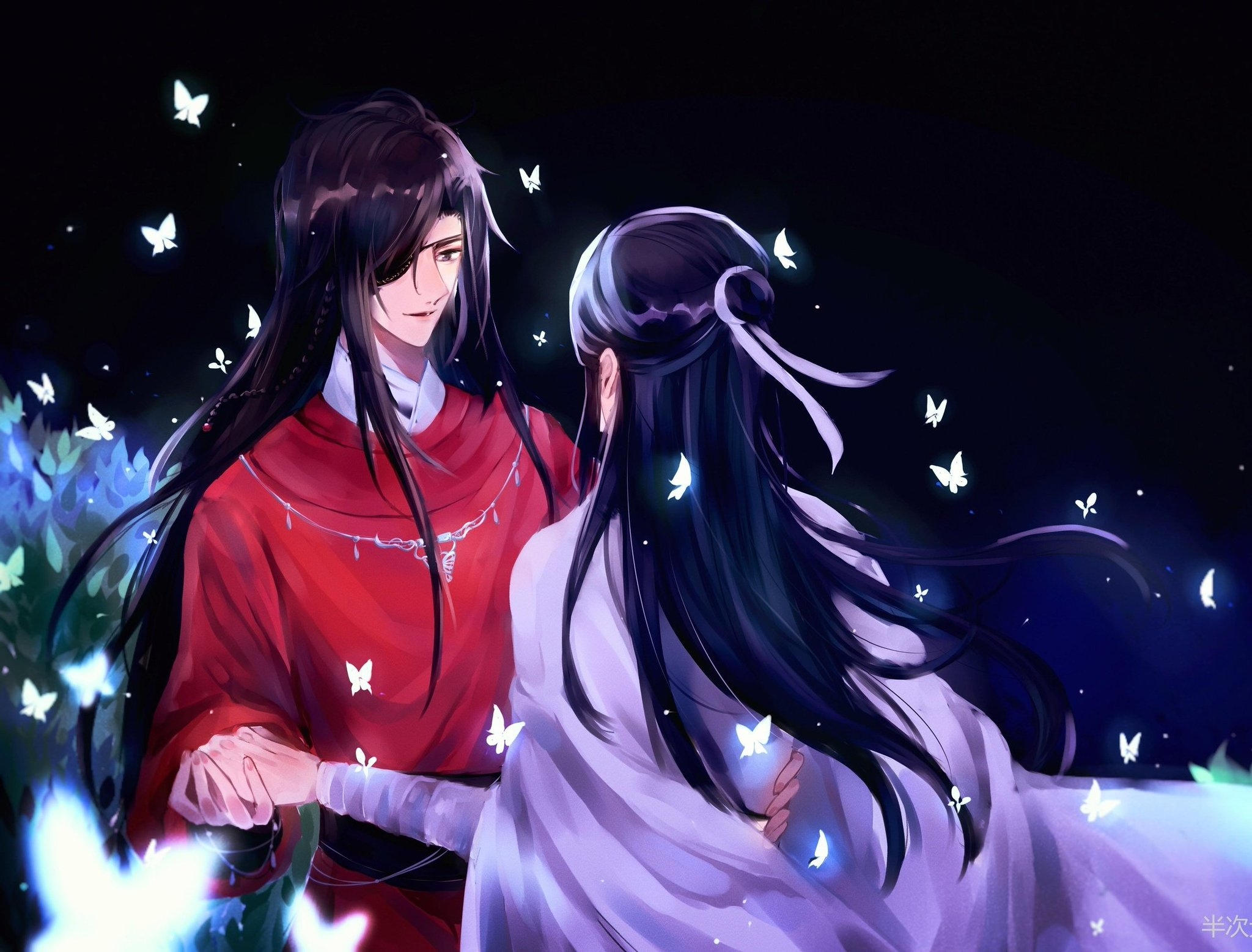 Xie Lian and Hua Cheng from Tian Guan Ci Fu HD Wallpaper