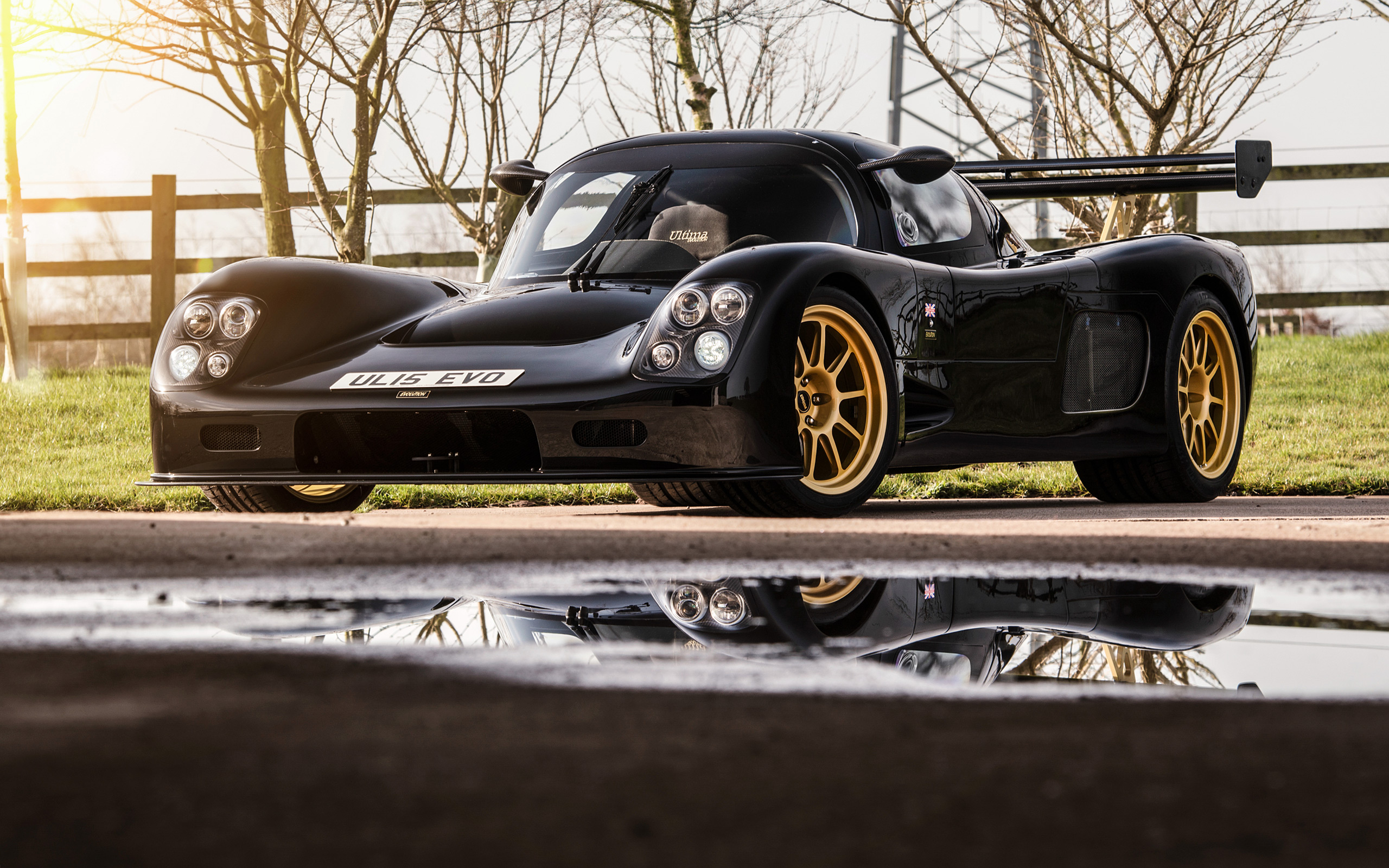 Black Ultima Evolution Coupe sports car HD Wallpaper