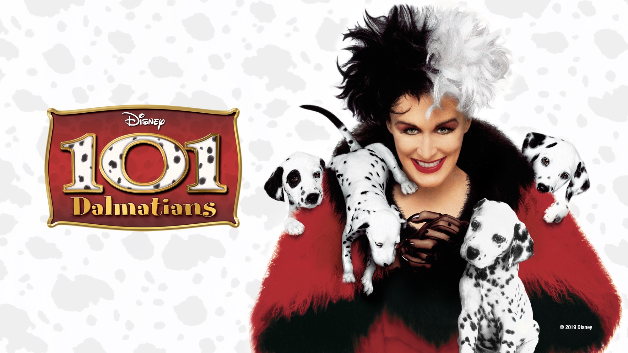 Cruella de Vil with Dalmatians from 101 Dalmatians HD Wallpaper