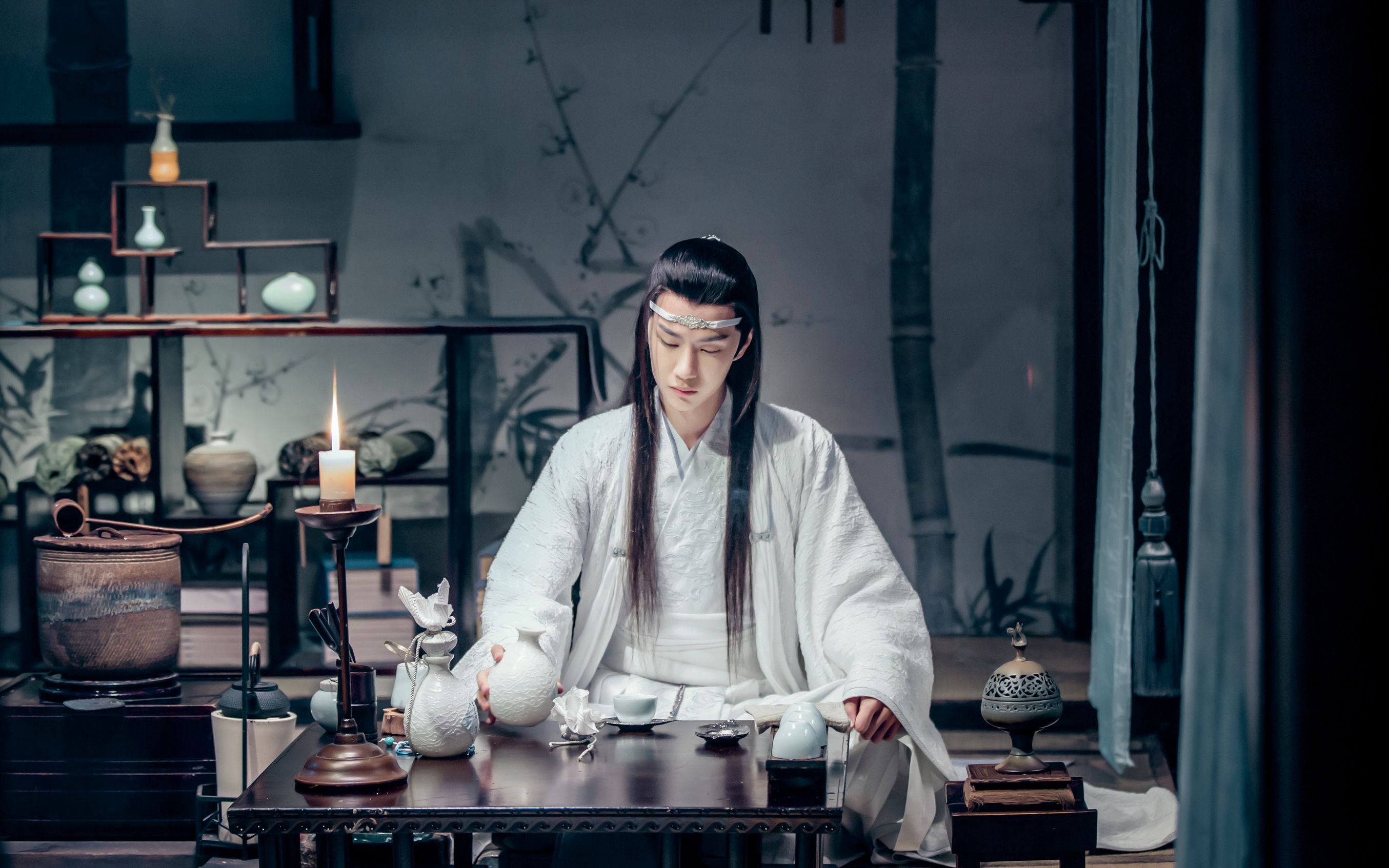 Lan Wangji from The Untamed HD Wallpaper