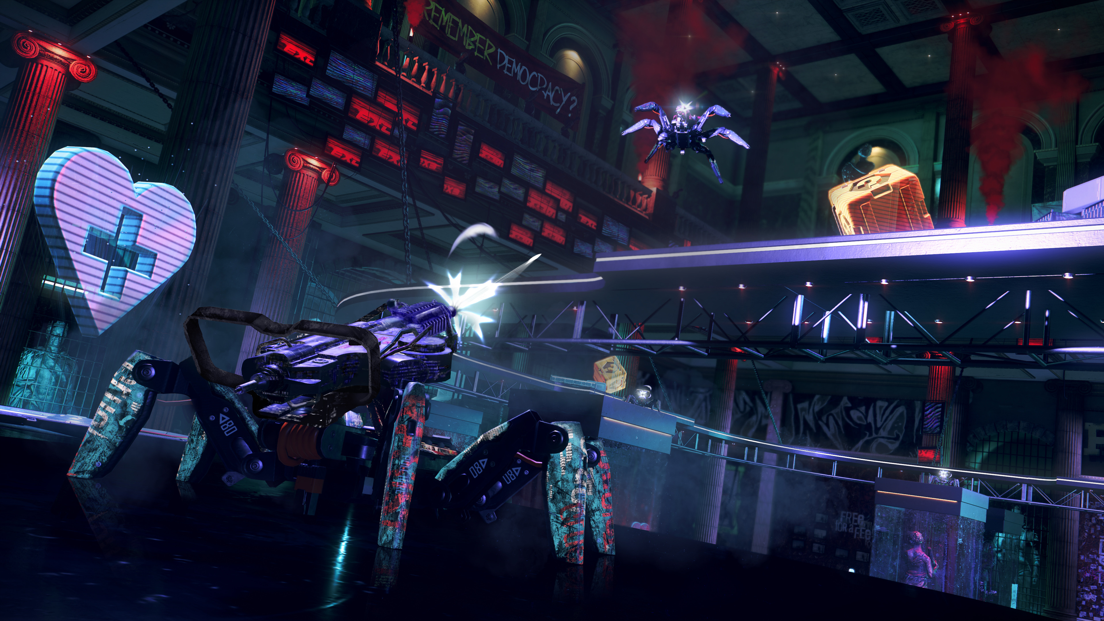 Spider-like robots in Watch Dogs: Legion 4K HD Wallpaper