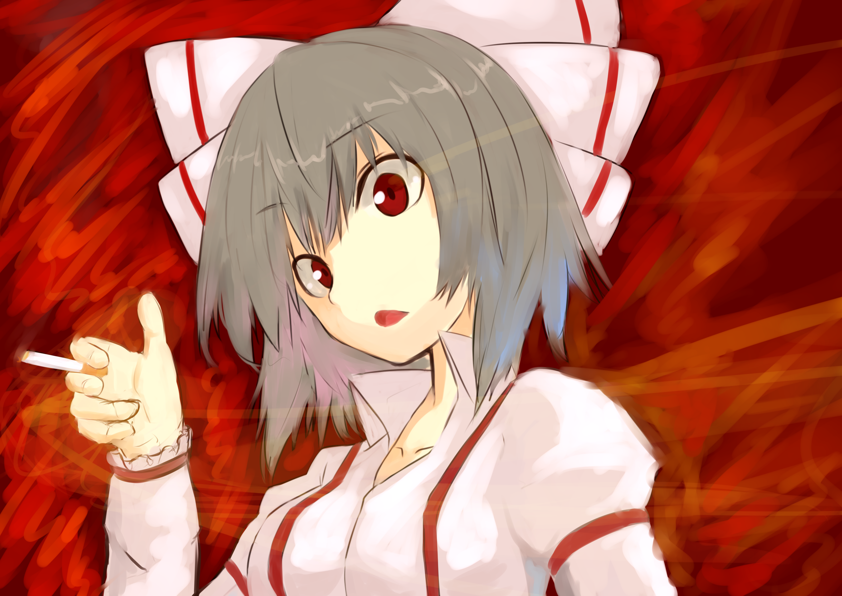 Fujiwara no Mokou from Touhou HD Wallpaper