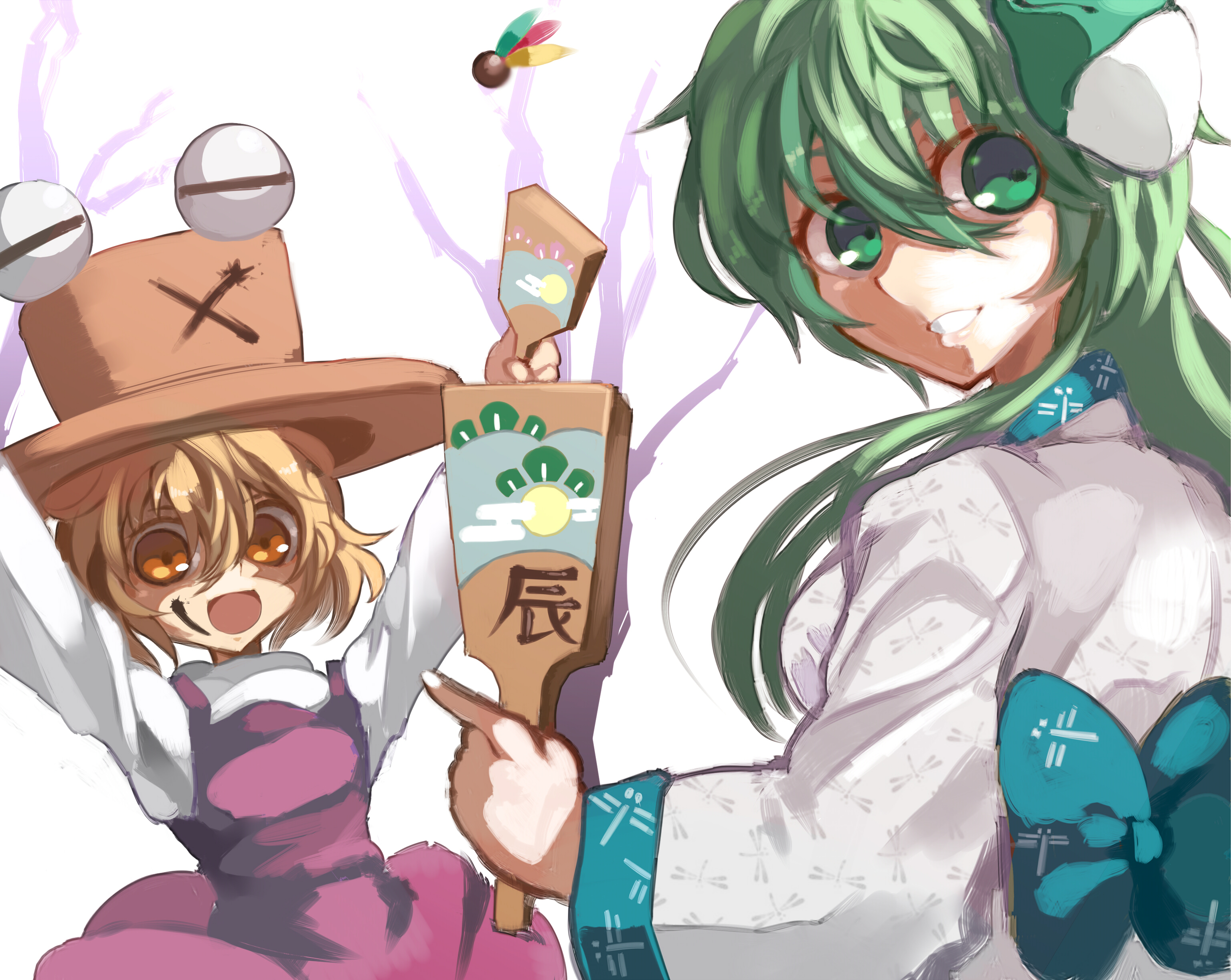 Suwako Moriya and Sanae Kochiya from Touhou HD Wallpaper