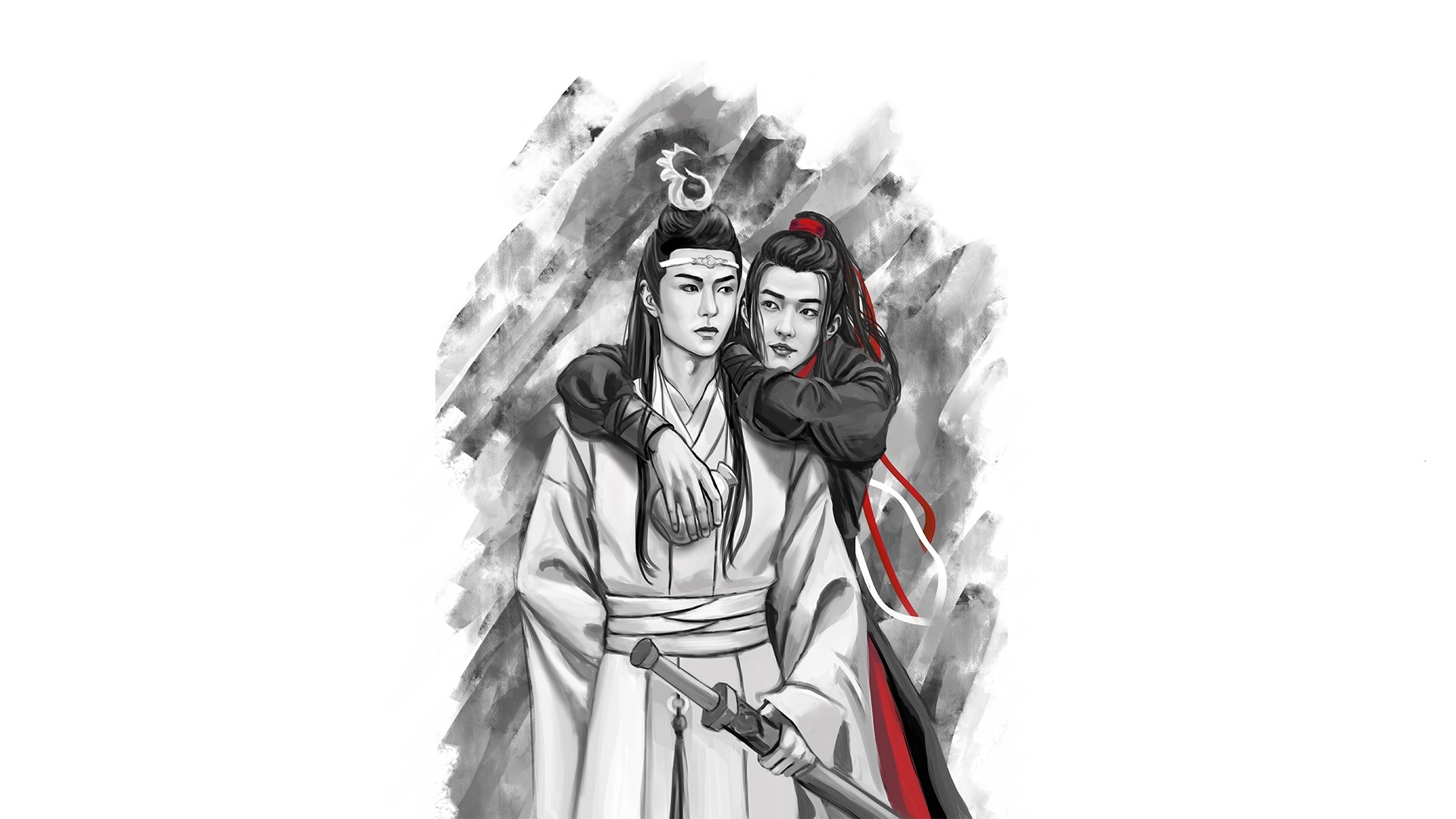 Lan Wangji and Wei Wuxian from The Untamed HD Wallpaper