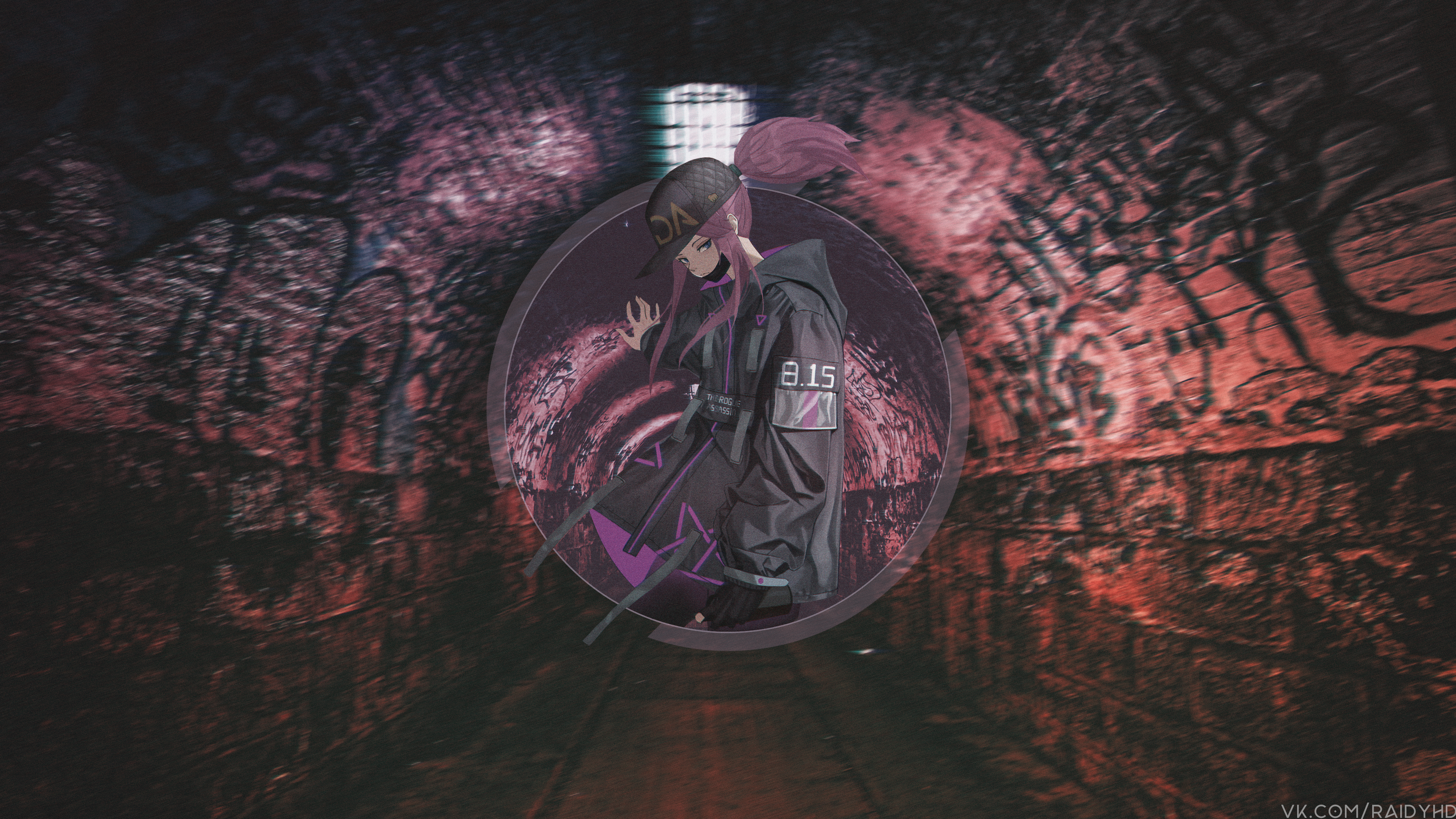 Girl in a tunnel 4K HD Wallpaper
