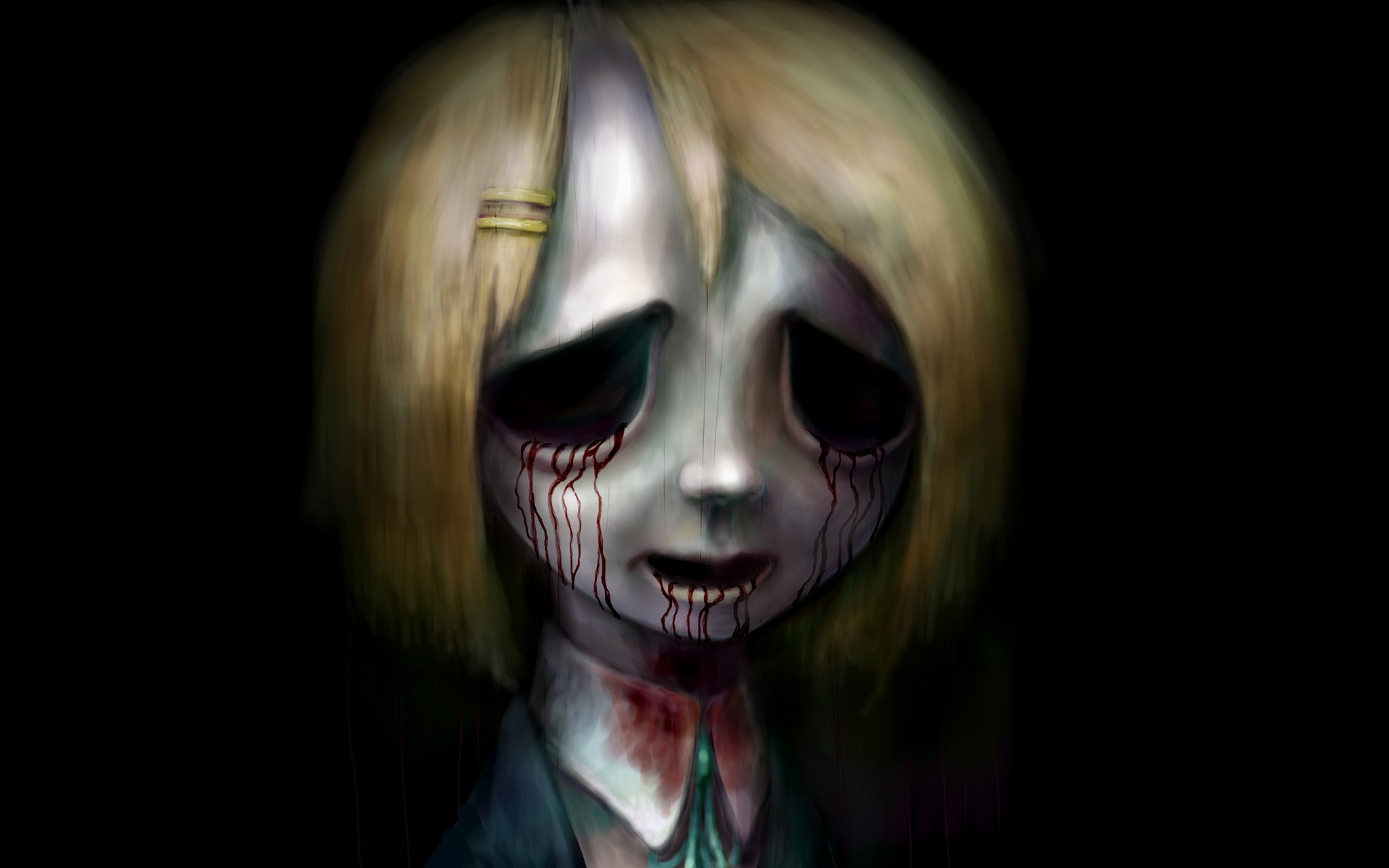 Horror Yui Hirasawa from K-ON! HD Wallpaper