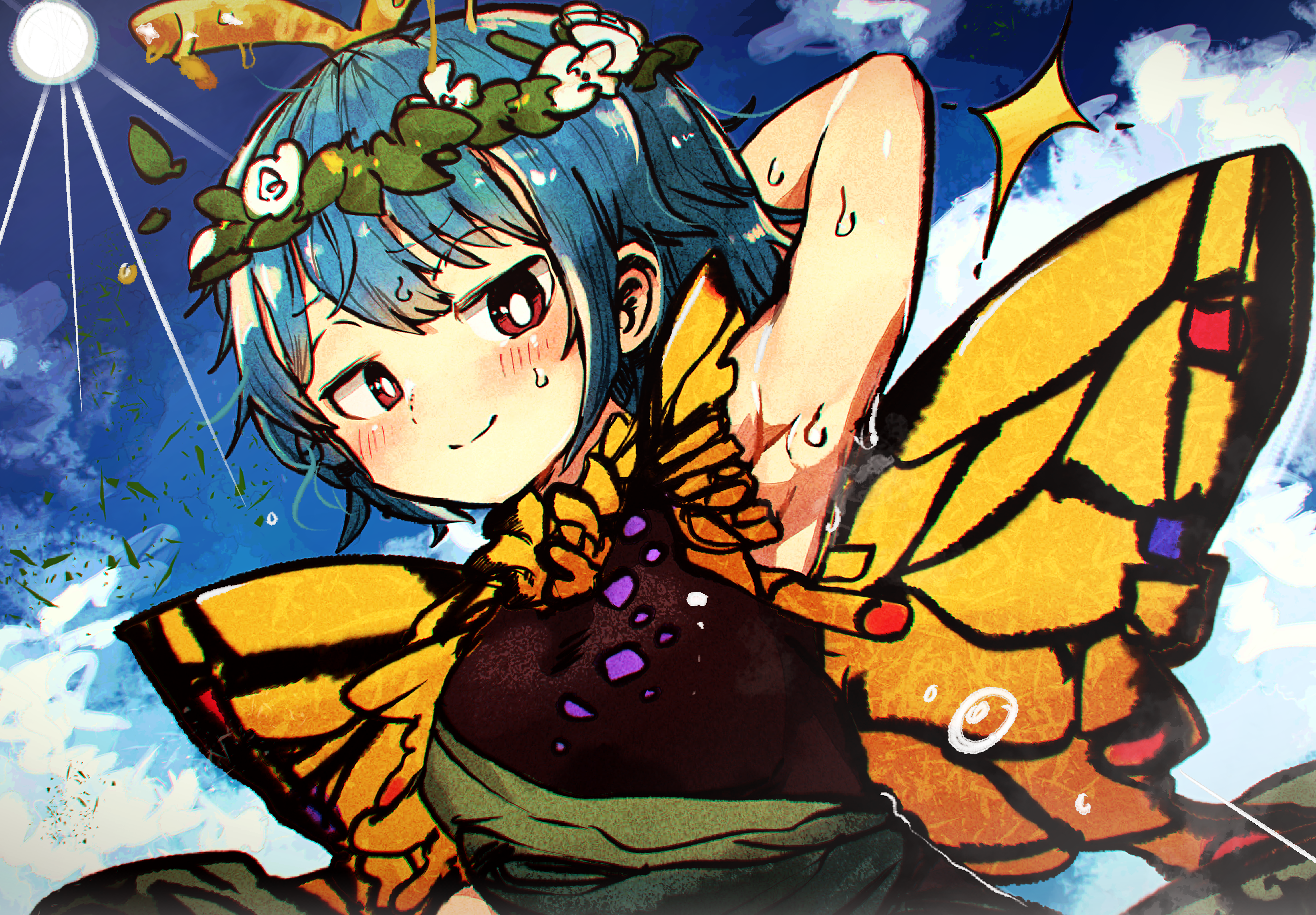 Eternity Larva from Touhou 4K HD Wallpaper