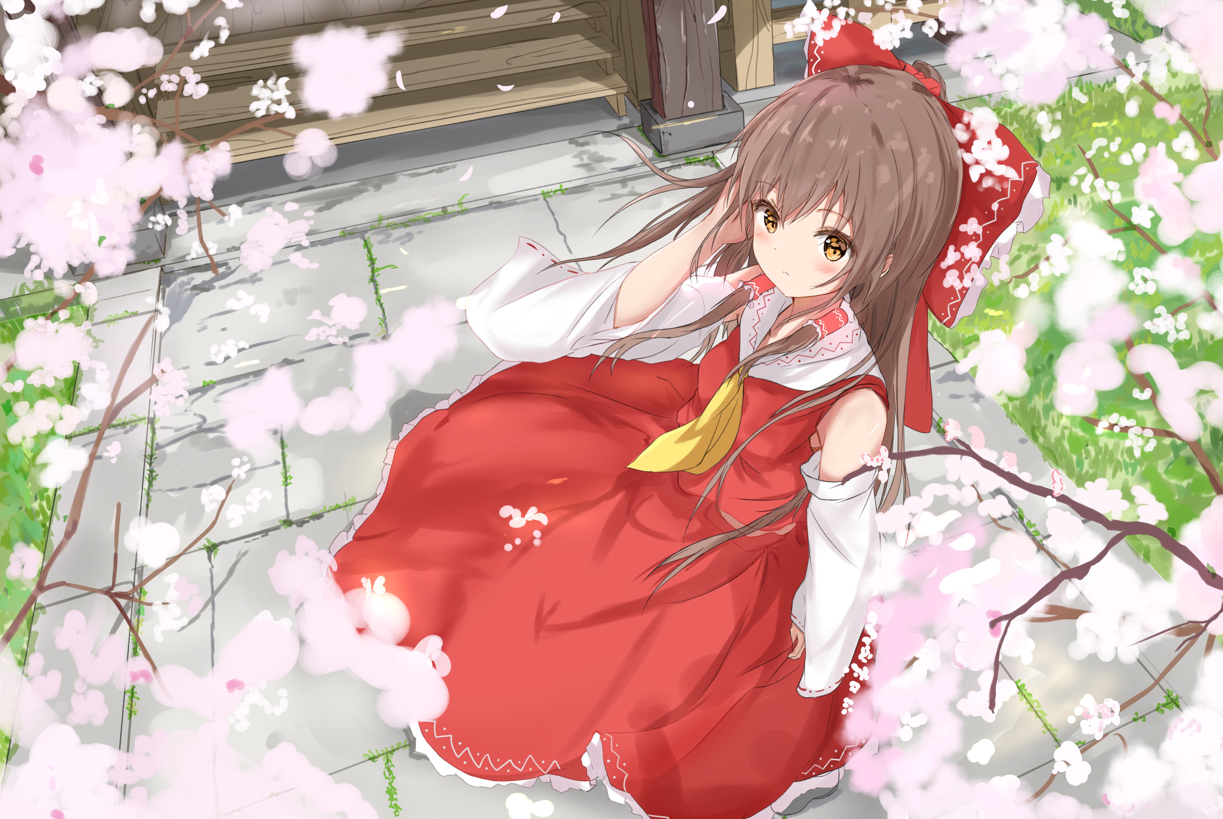 Reimu Hakurei from Touhou 4K HD Wallpaper