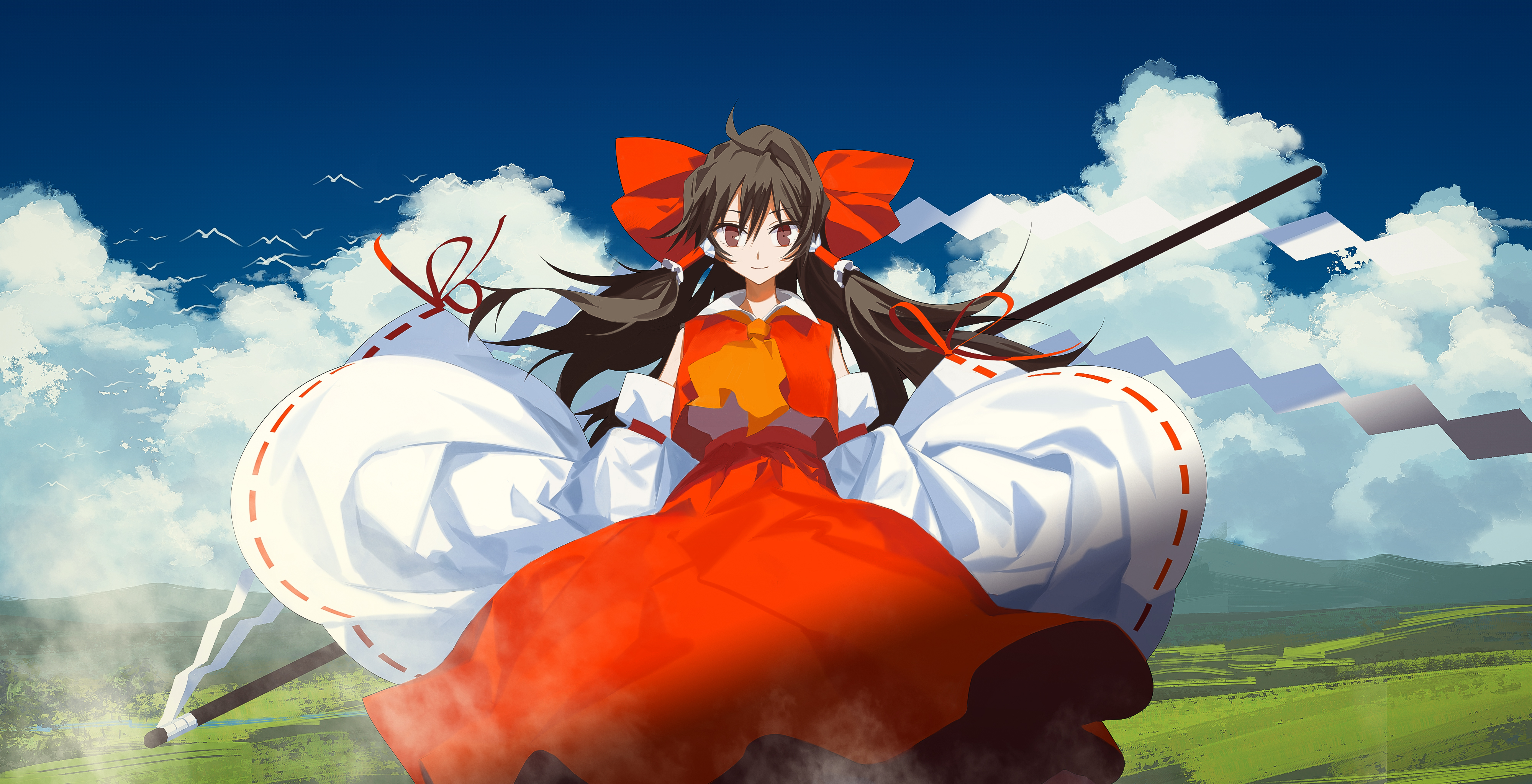 Reimu Hakurei from Touhou HD Wallpaper