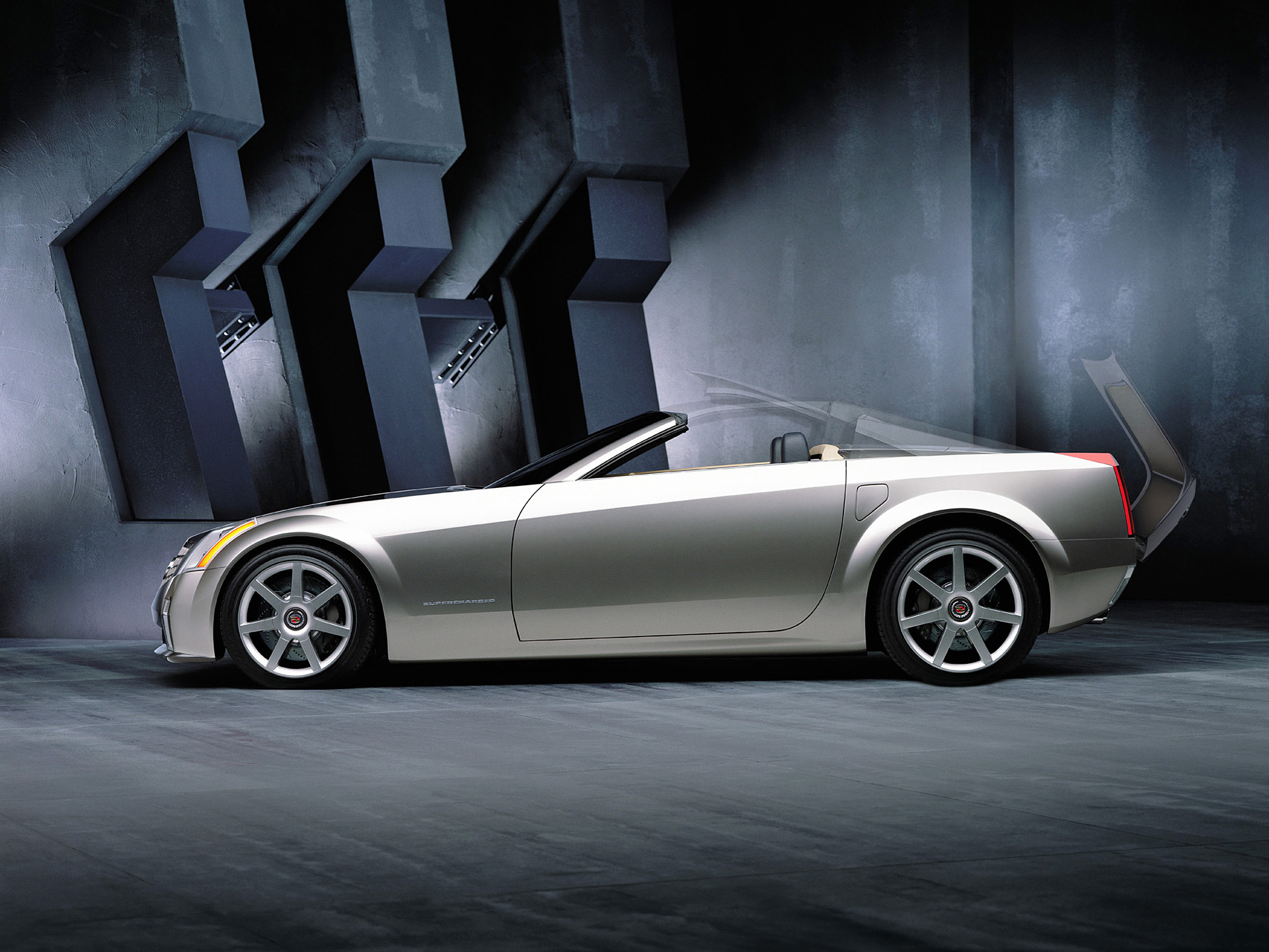 Cadillac Evoq Concept Silver Convertible Car HD Wallpaper
