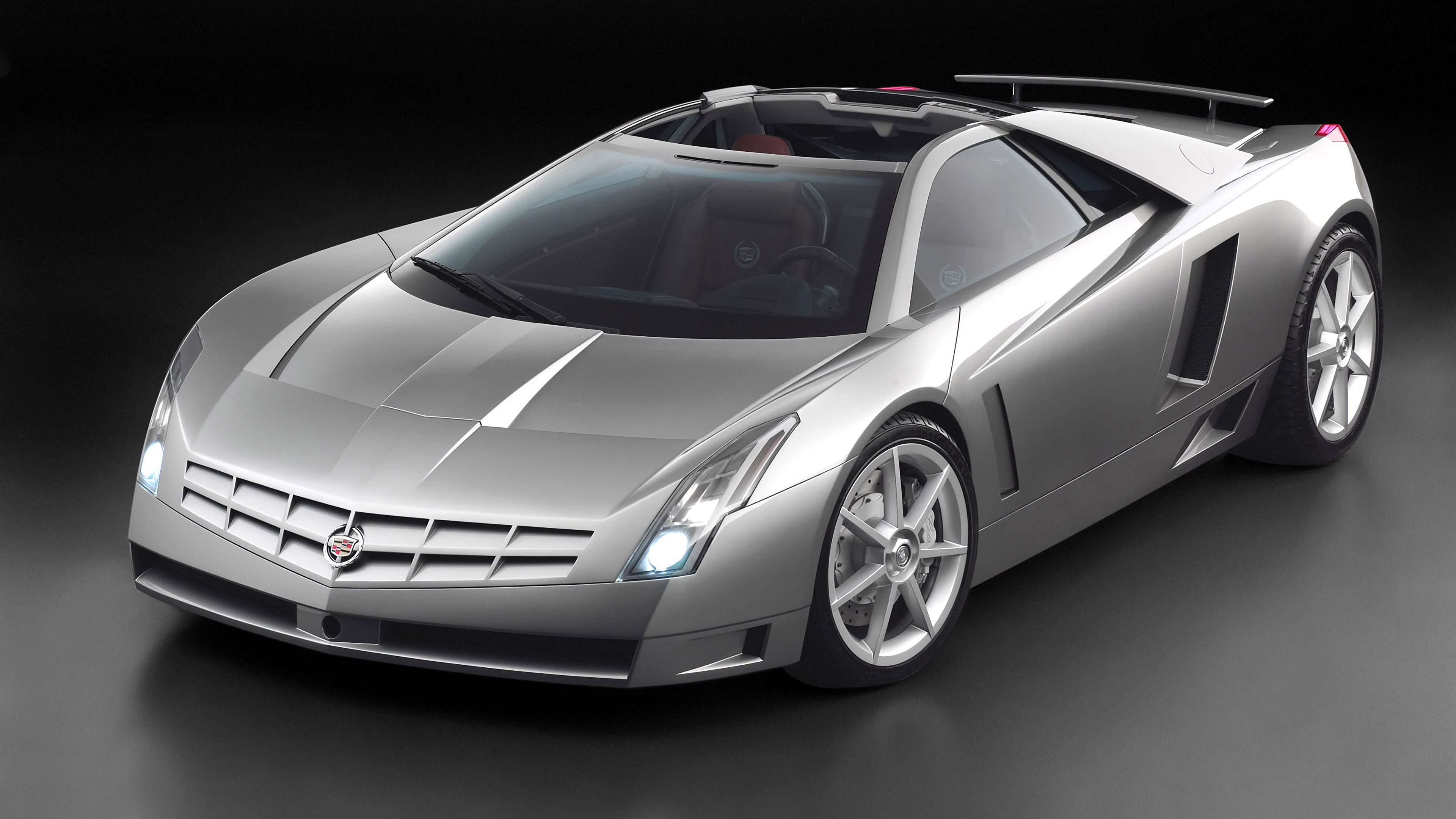 Silver 2002 Cadillac Cien Concept Sport Car HD Wallpaper