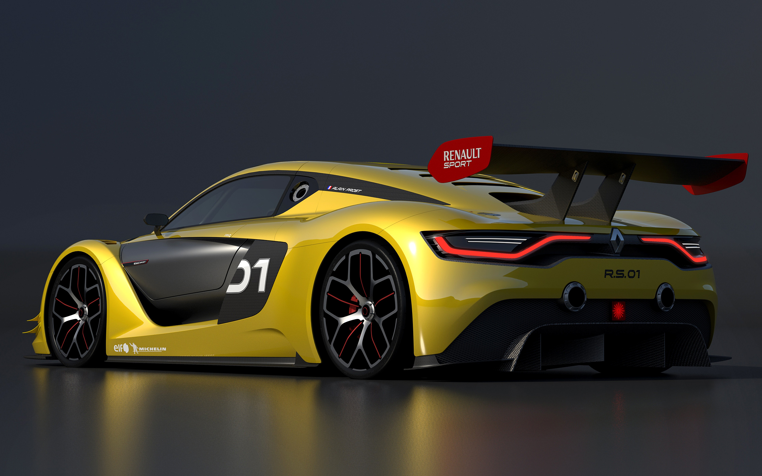 Yellow Renault Sport RS 01 Race Car HD Wallpaper