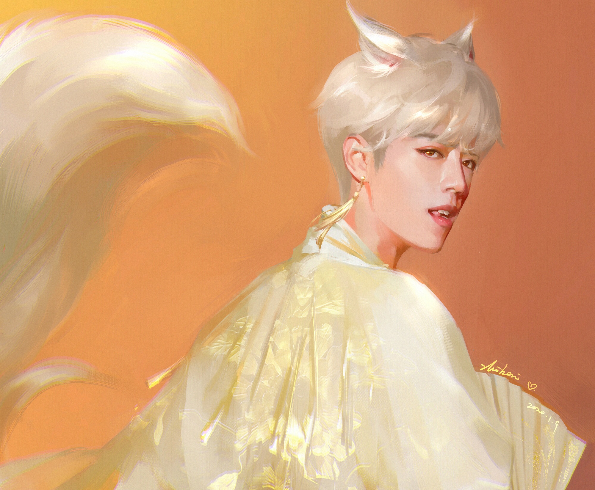 Xiao Zhan as a fox spirit HD Wallpaper
