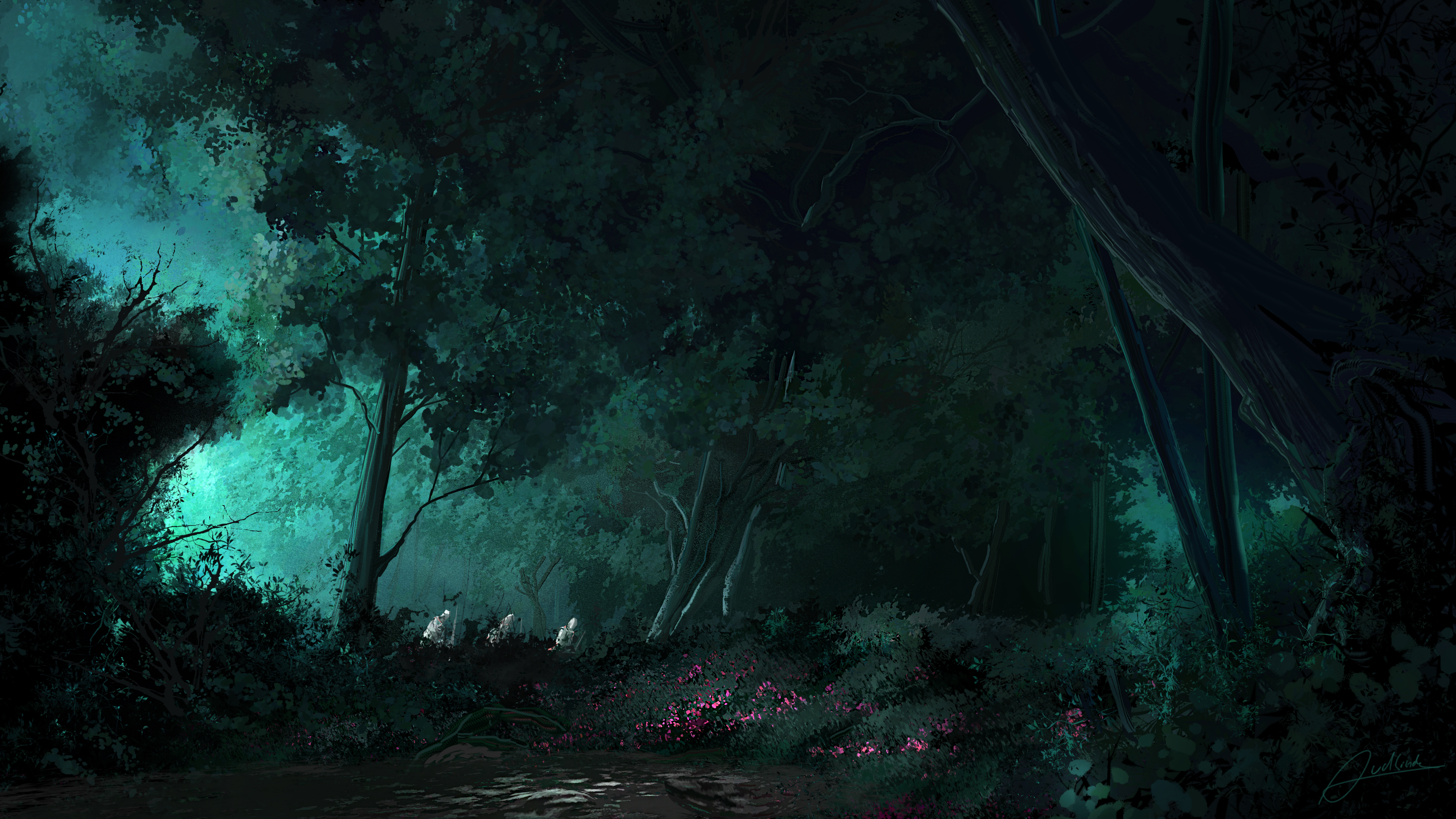 Night Grove HD Wallpaper
