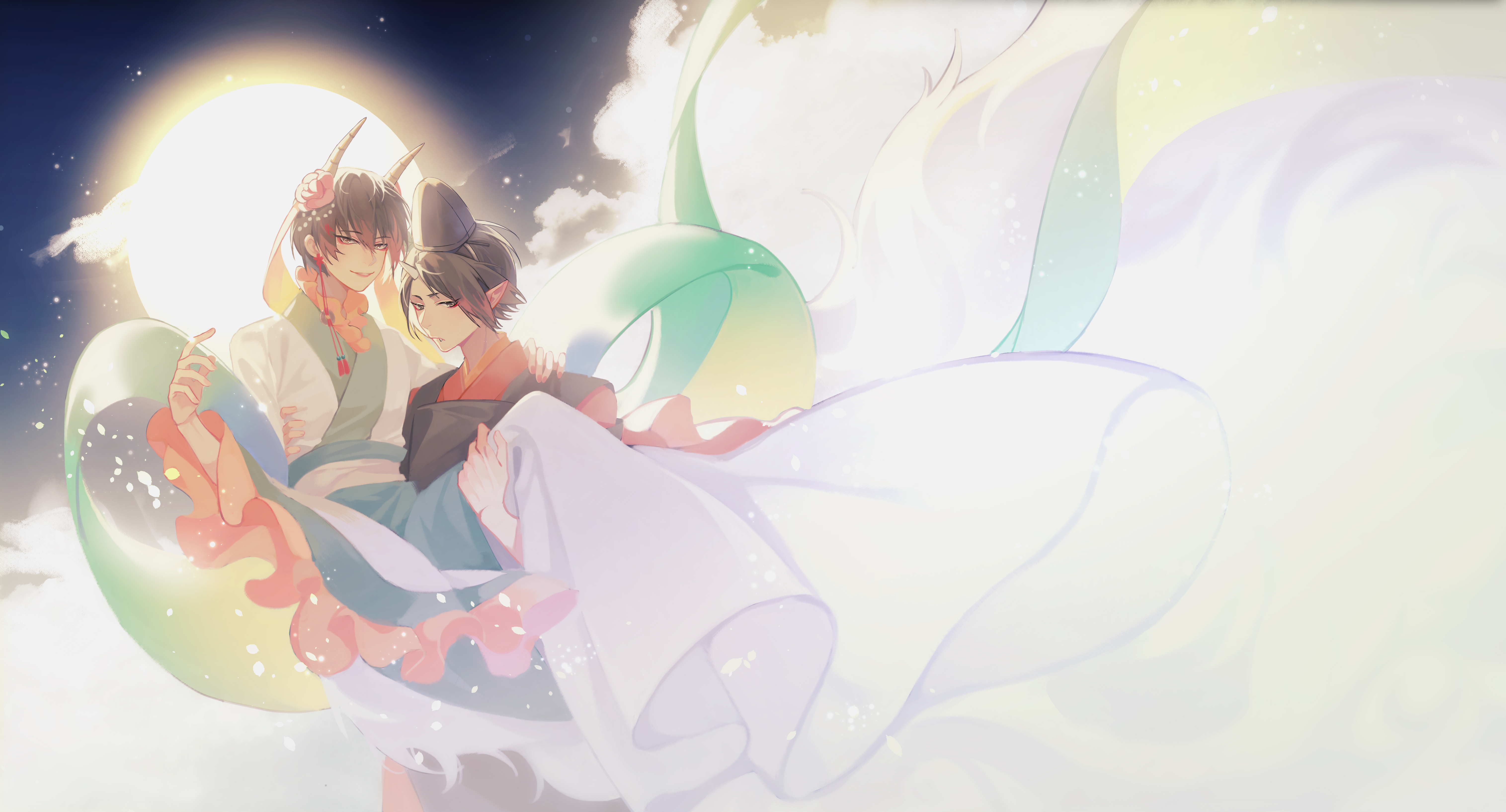 Hakutaku and Hoozuki from Hoozuki No Reitetsu 4K HD Wallpaper